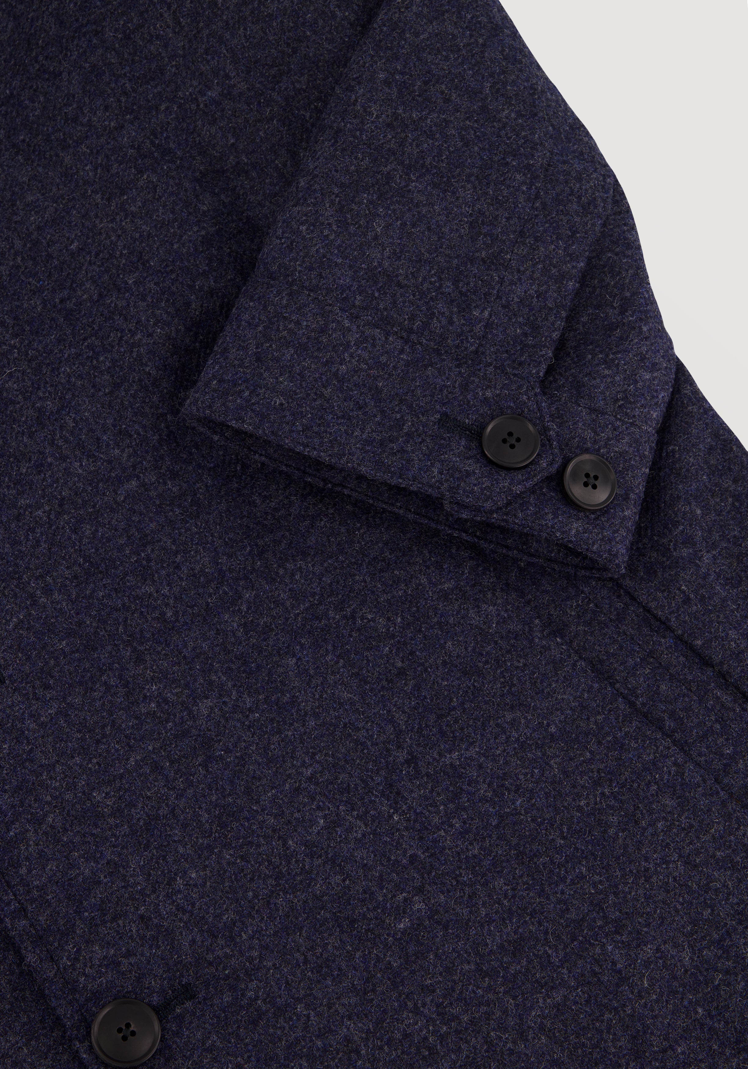Tweed Chore Jacket - Mixed Dark Blue
