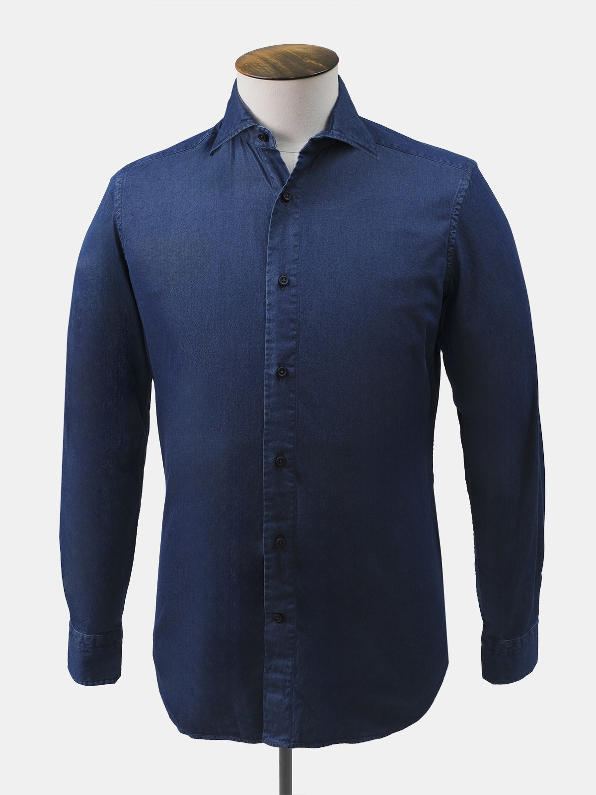 Blue Denim Cutaway Collar Shirt  - LUCKY LAST