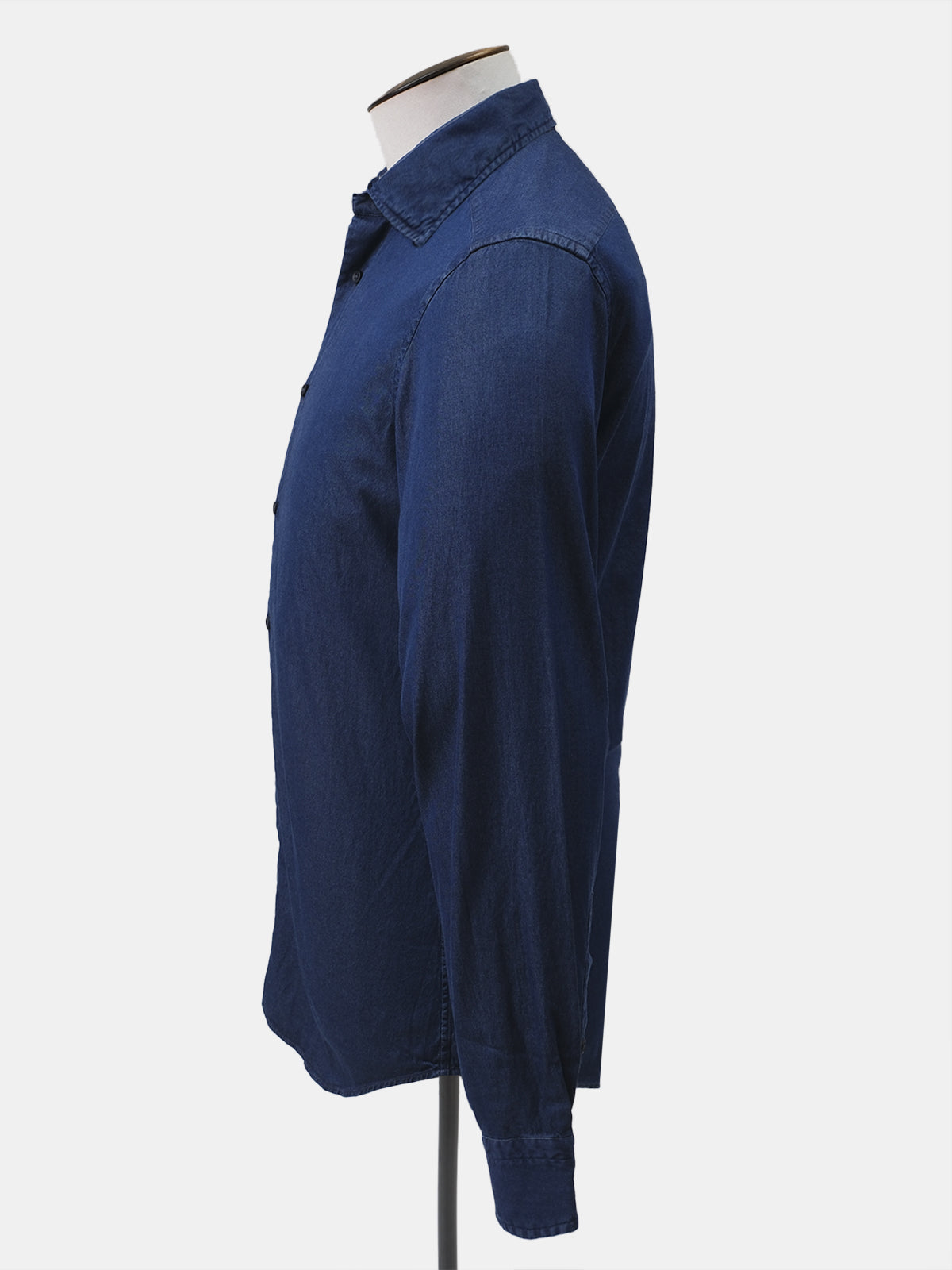 Blue Denim Cutaway Collar Shirt  - LUCKY LAST