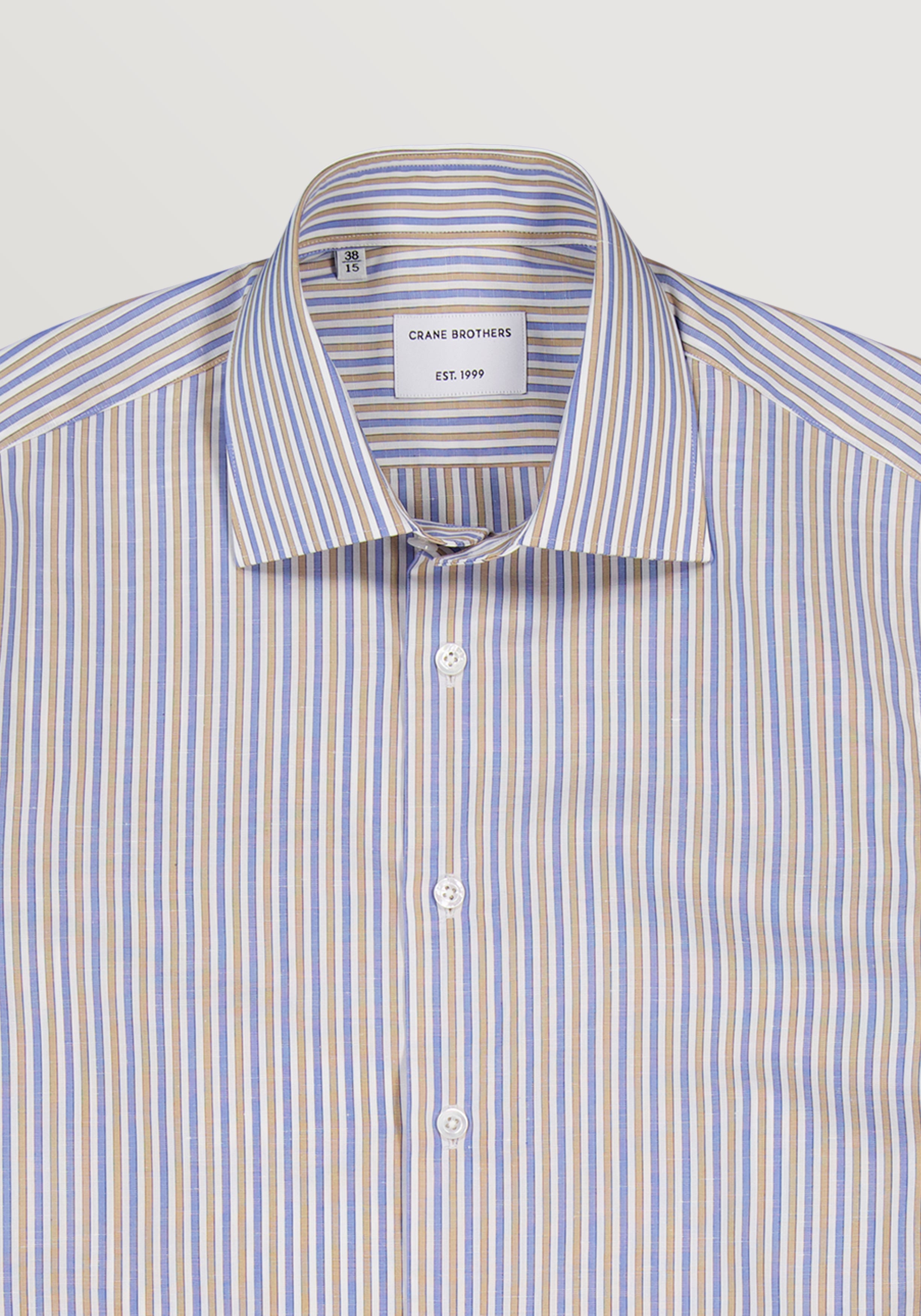 Winslow Shirt - Blue & Brown Stripe