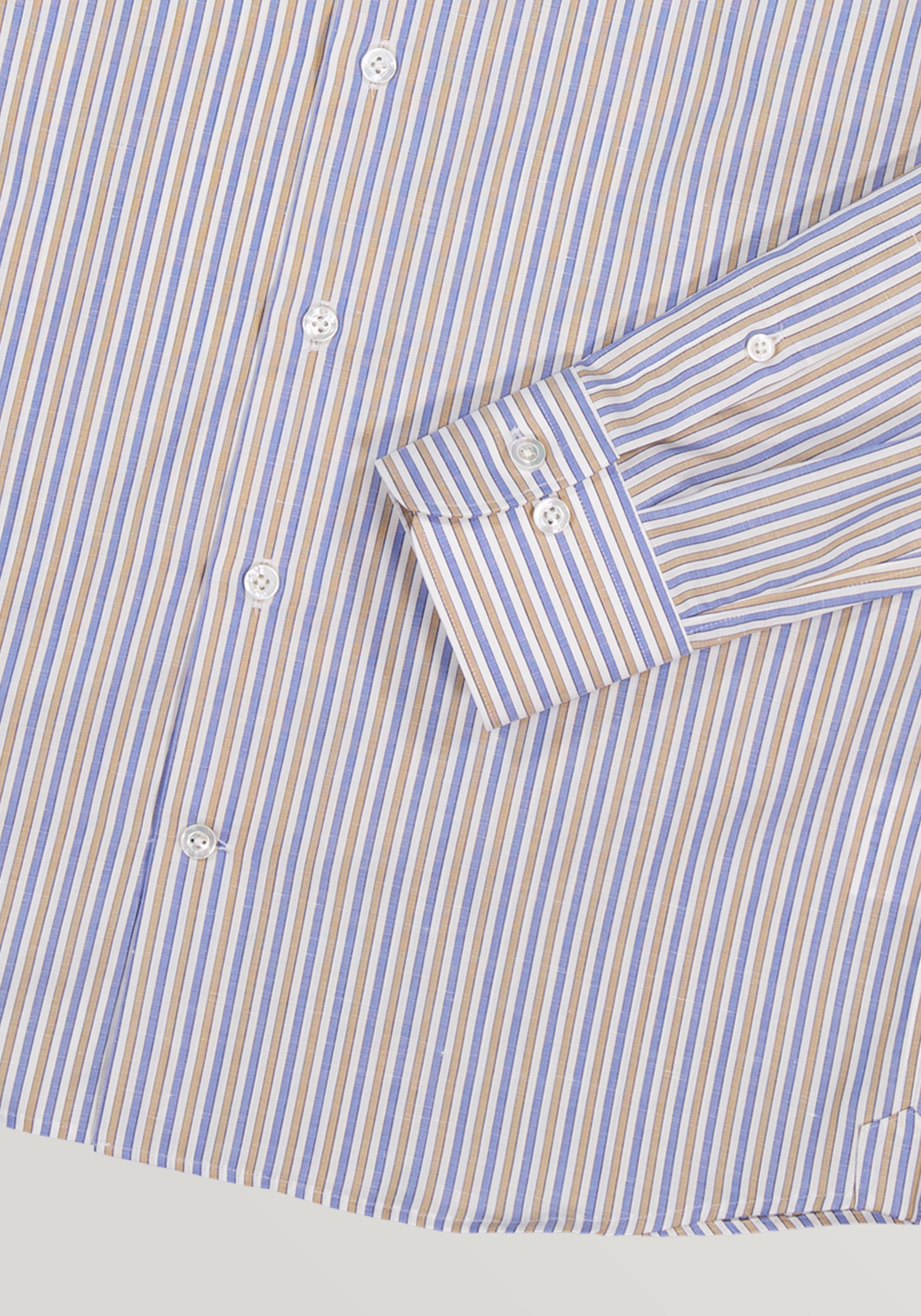 Winslow Shirt - Blue & Brown Stripe