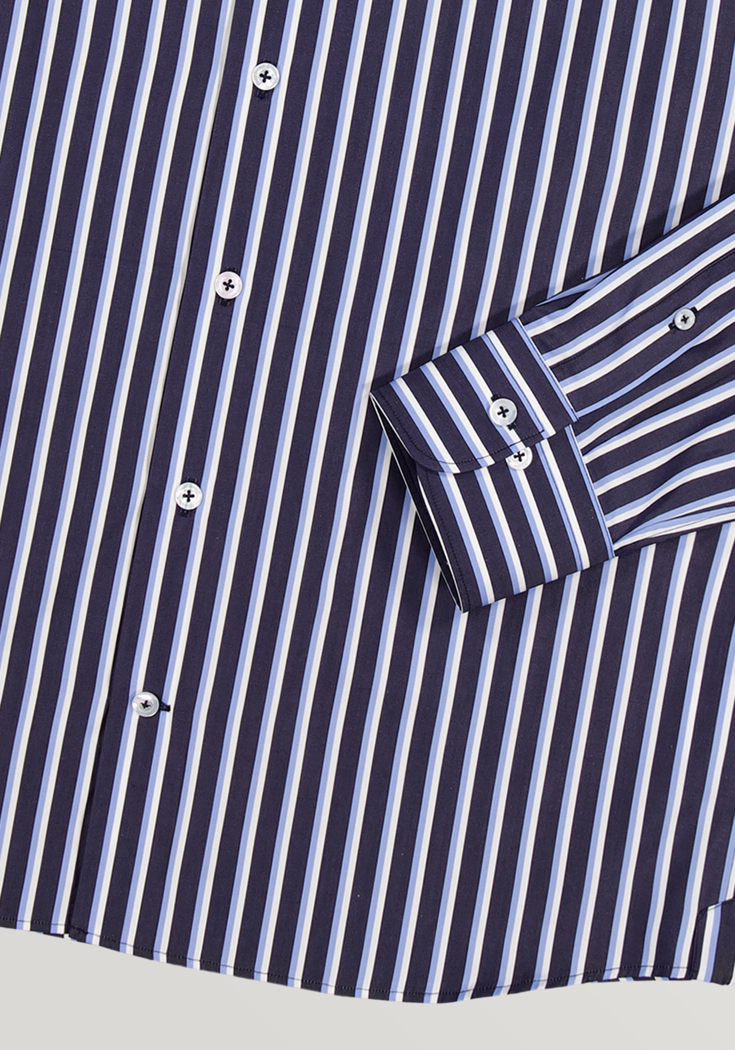 Winslow Shirt - Navy & Blue Stripe