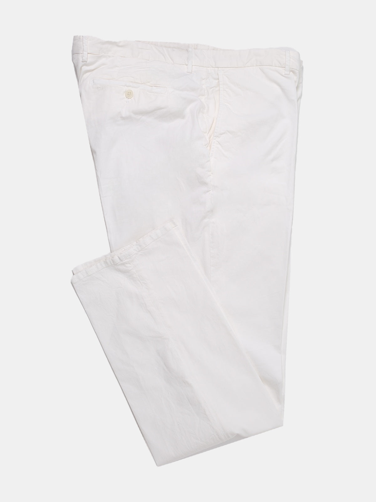 White Cotton Chino - LUCKY LAST