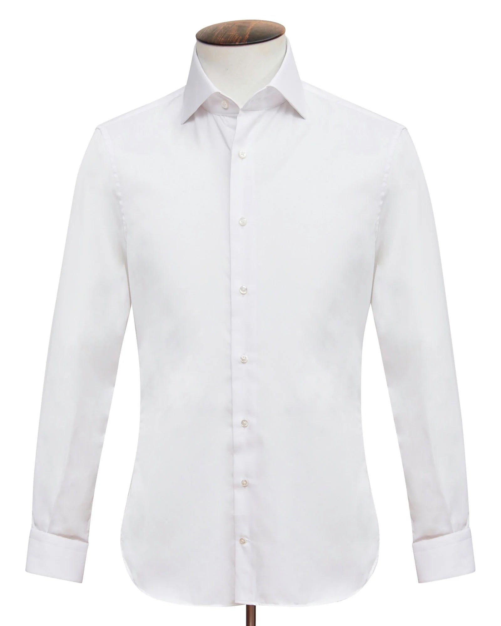 White Twill Cutaway Shirt - Sample  - LUCKY LAST