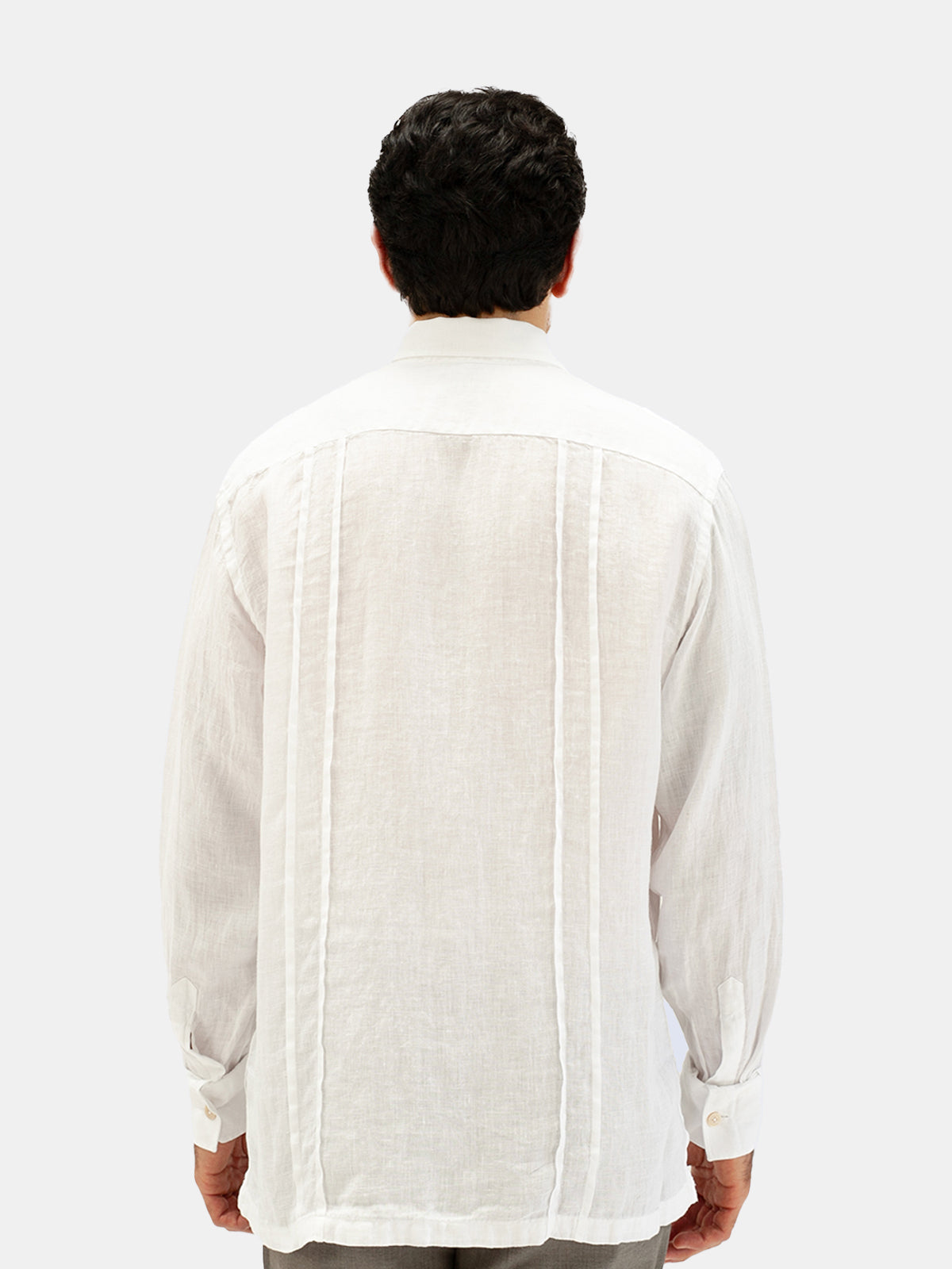 Linen Guayabera Shirt - White