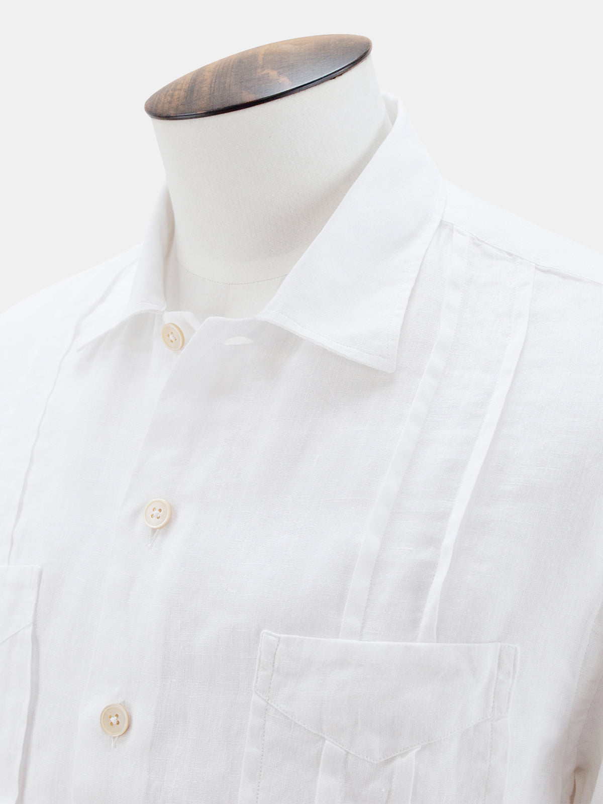 Linen Guayabera Shirt - White