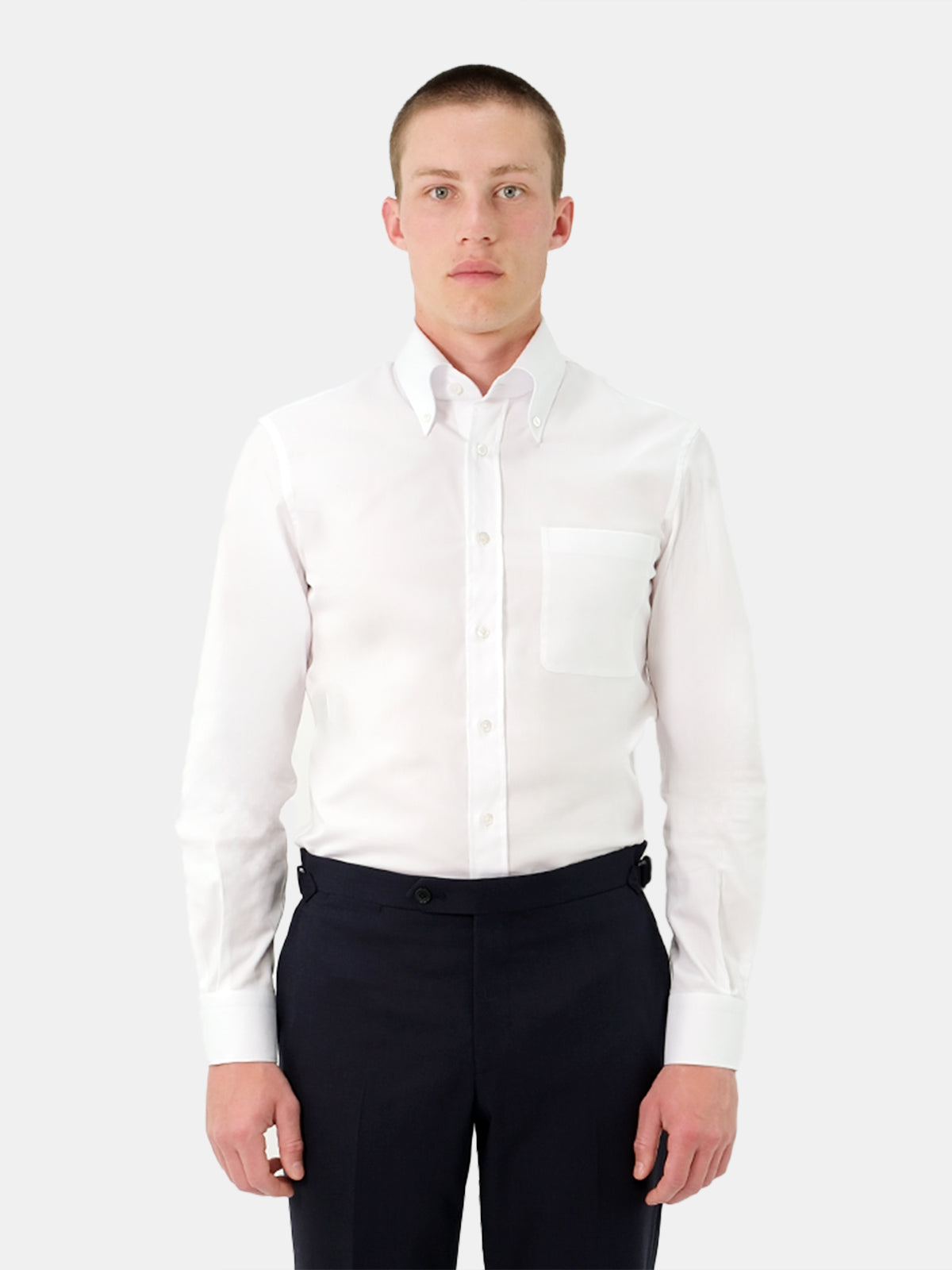 Lightweight Oxford  Button Down Shirt - White