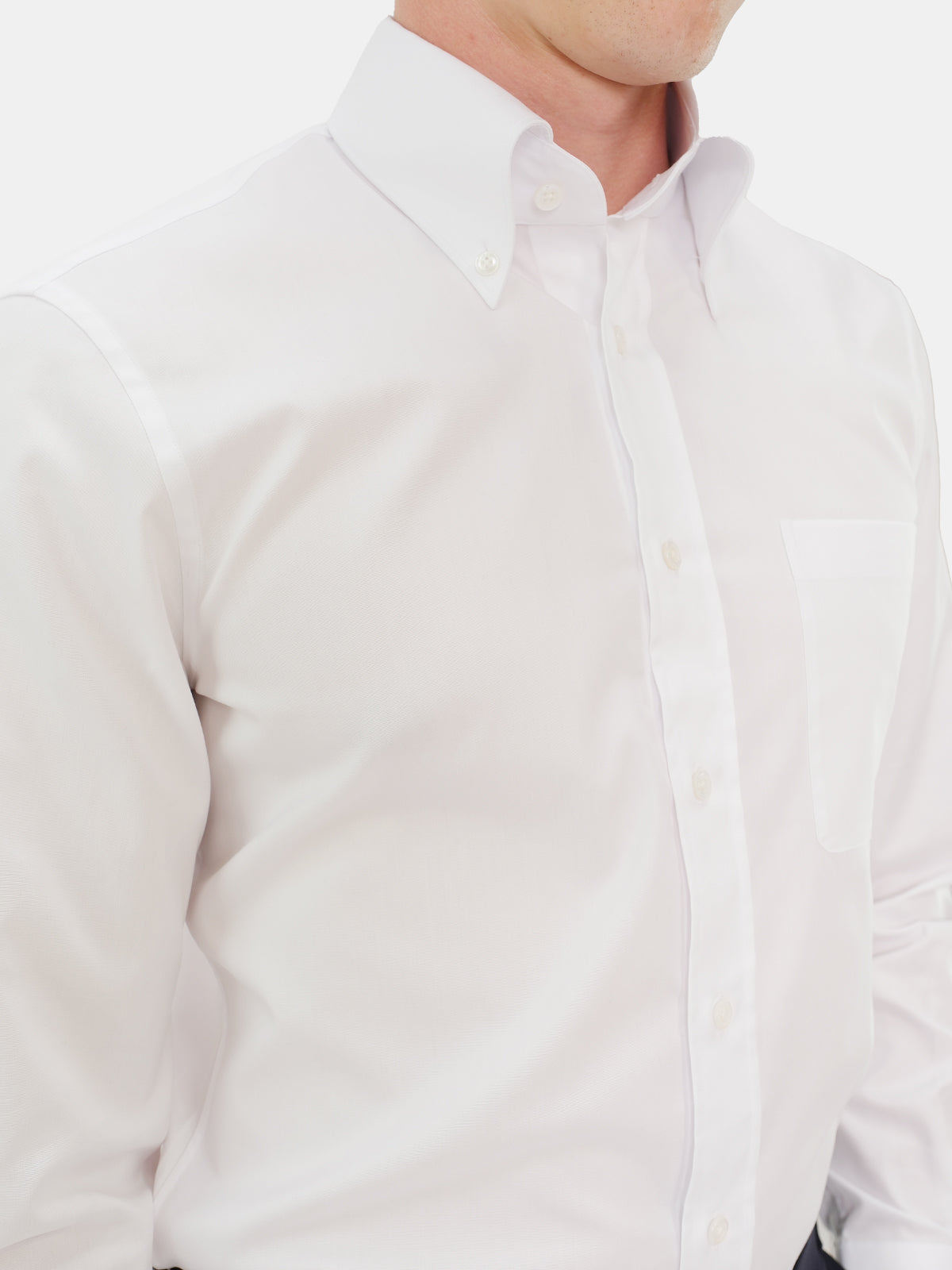 Lightweight Oxford  Button Down Shirt - White