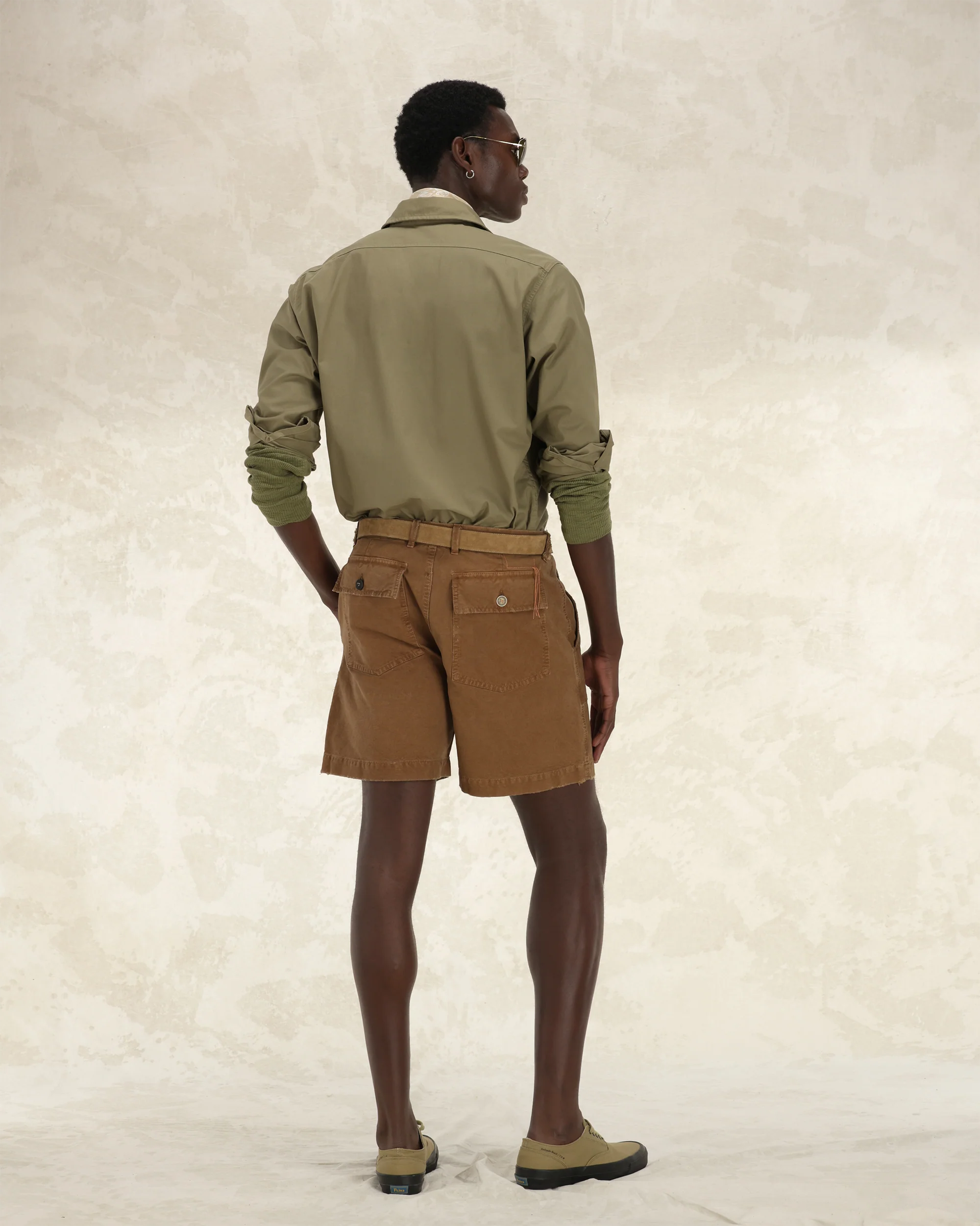 Fortela Twill Cotton Overshirt - Sage