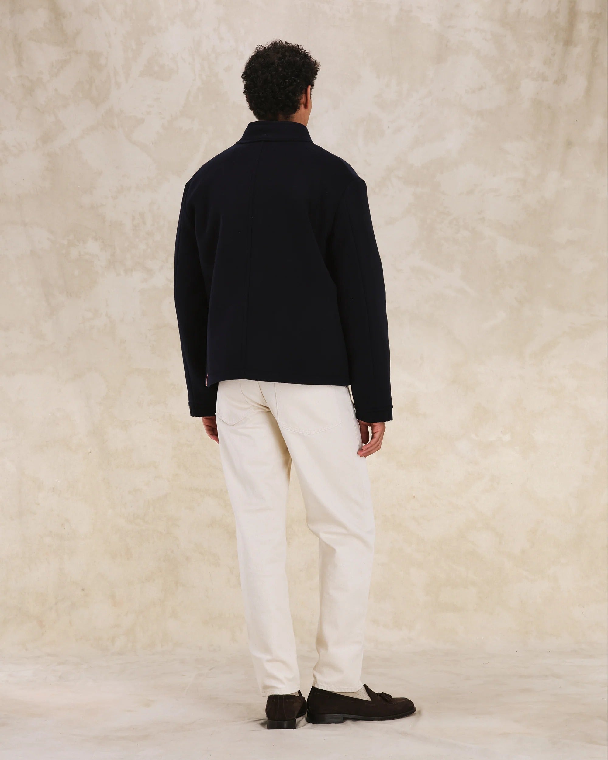 Fortela Miller Short Wool Jacket - Navy