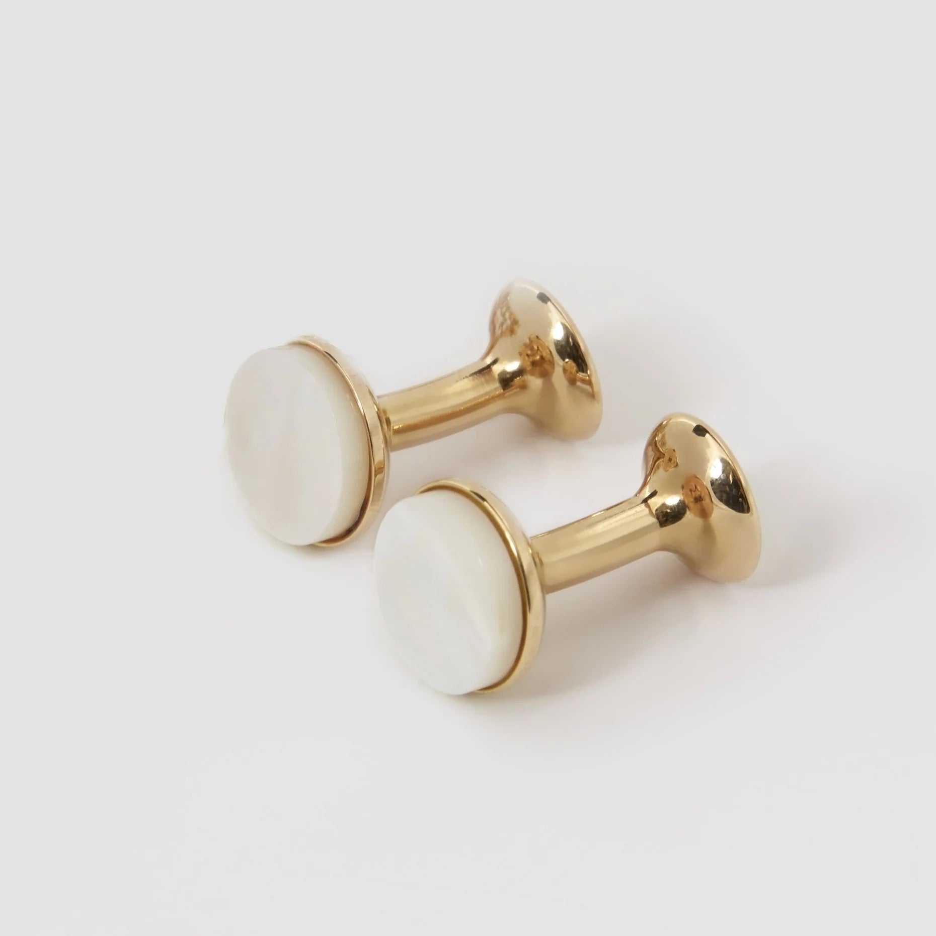 Codis Maya Gold Bow Cufflinks - Mother of Pearl