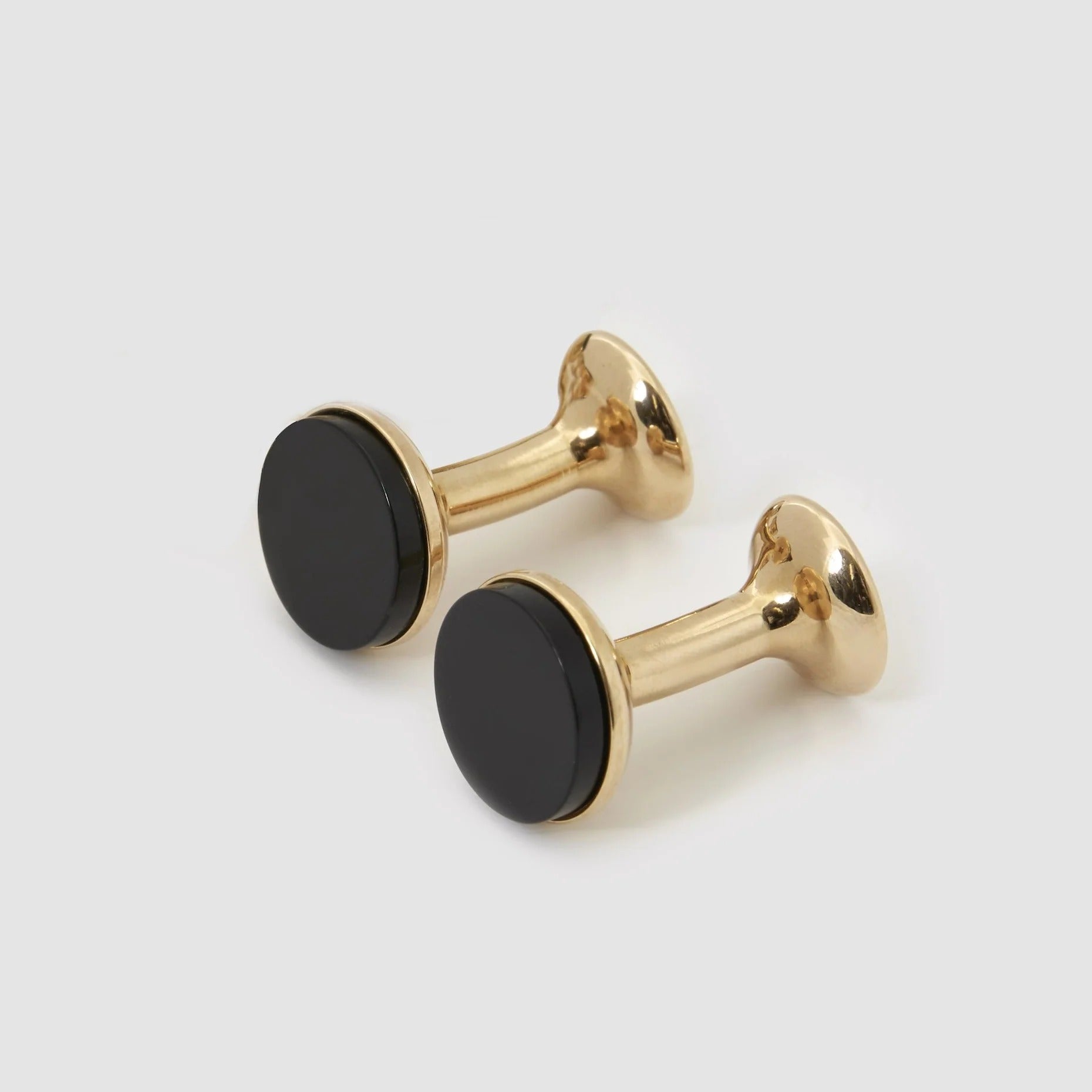 Codis Maya Gold Bow Cufflinks - Onyx