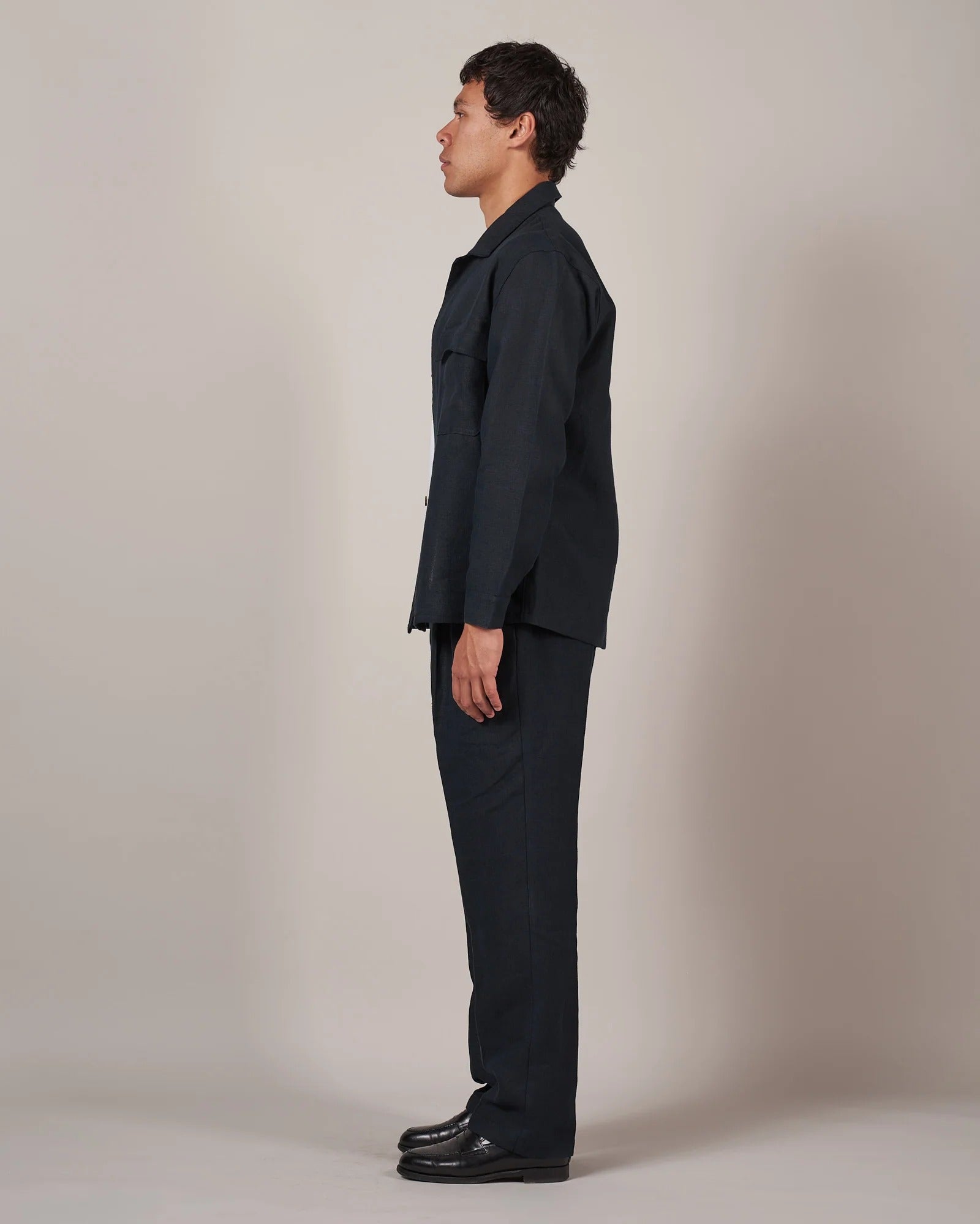 Informale Work Shirt - Navy Linen