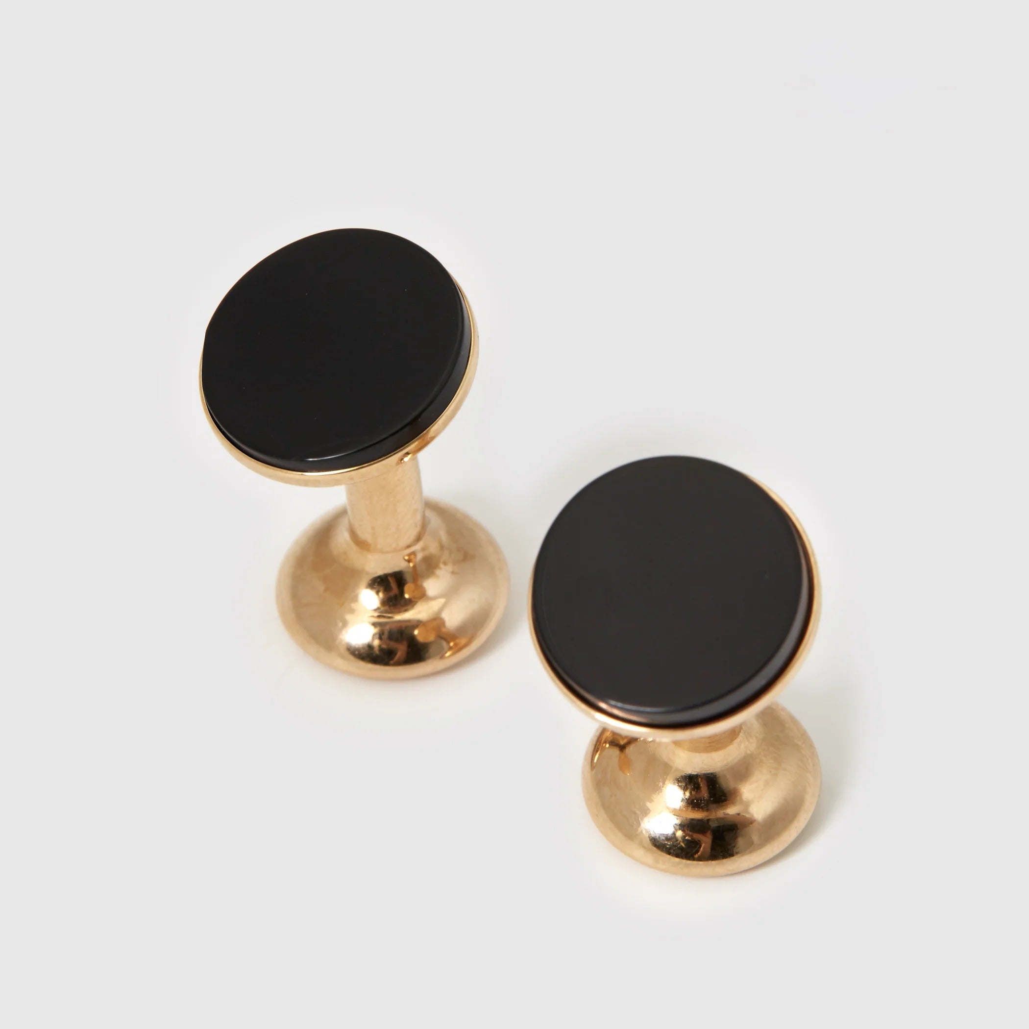Codis Maya Gold Bow Cufflinks - Onyx