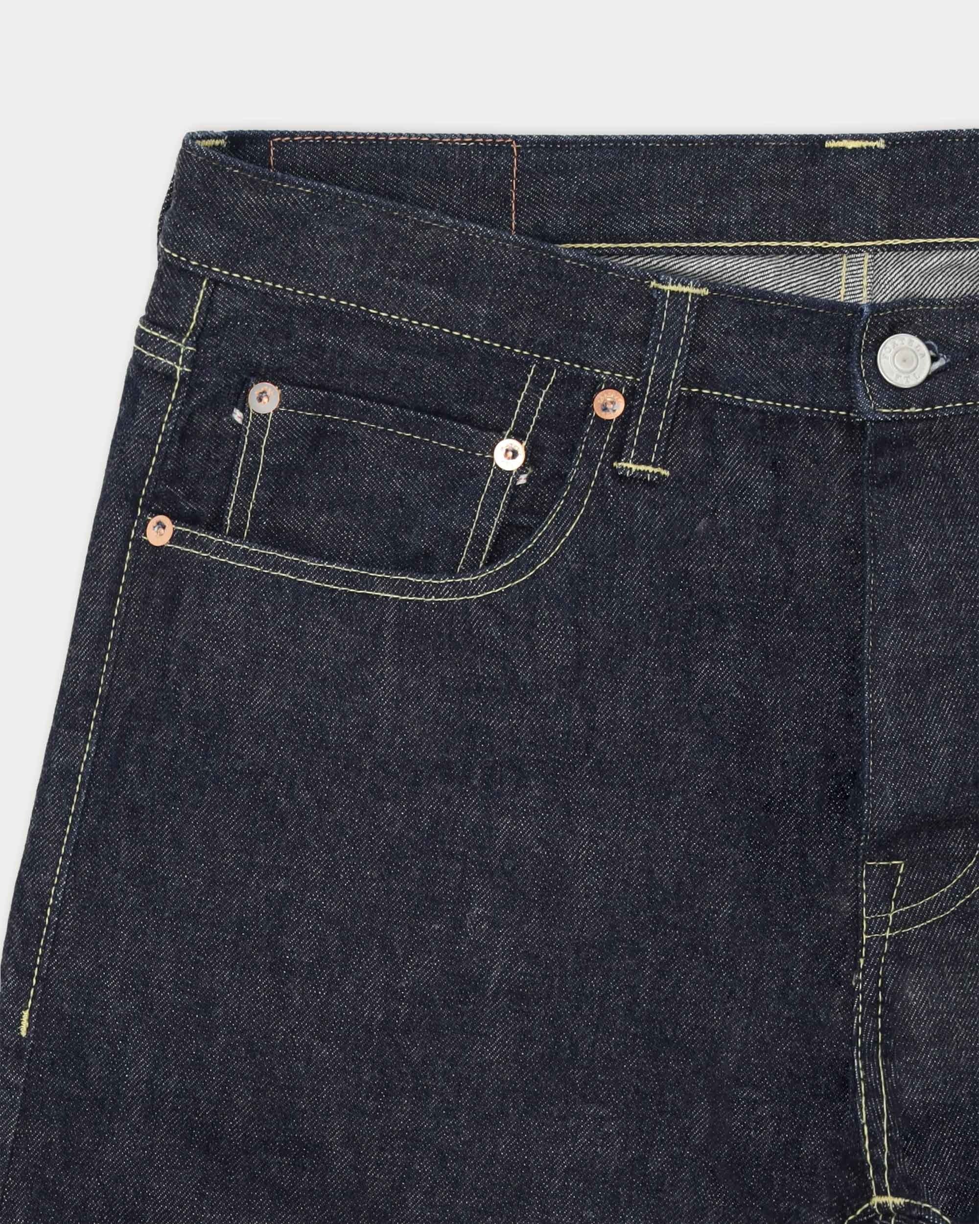Fortela Selvedge Denim 5 Pocket Jeans - Indigo Rinse
