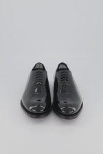 Patent Leather Whole Cut Oxford Shoe - Black