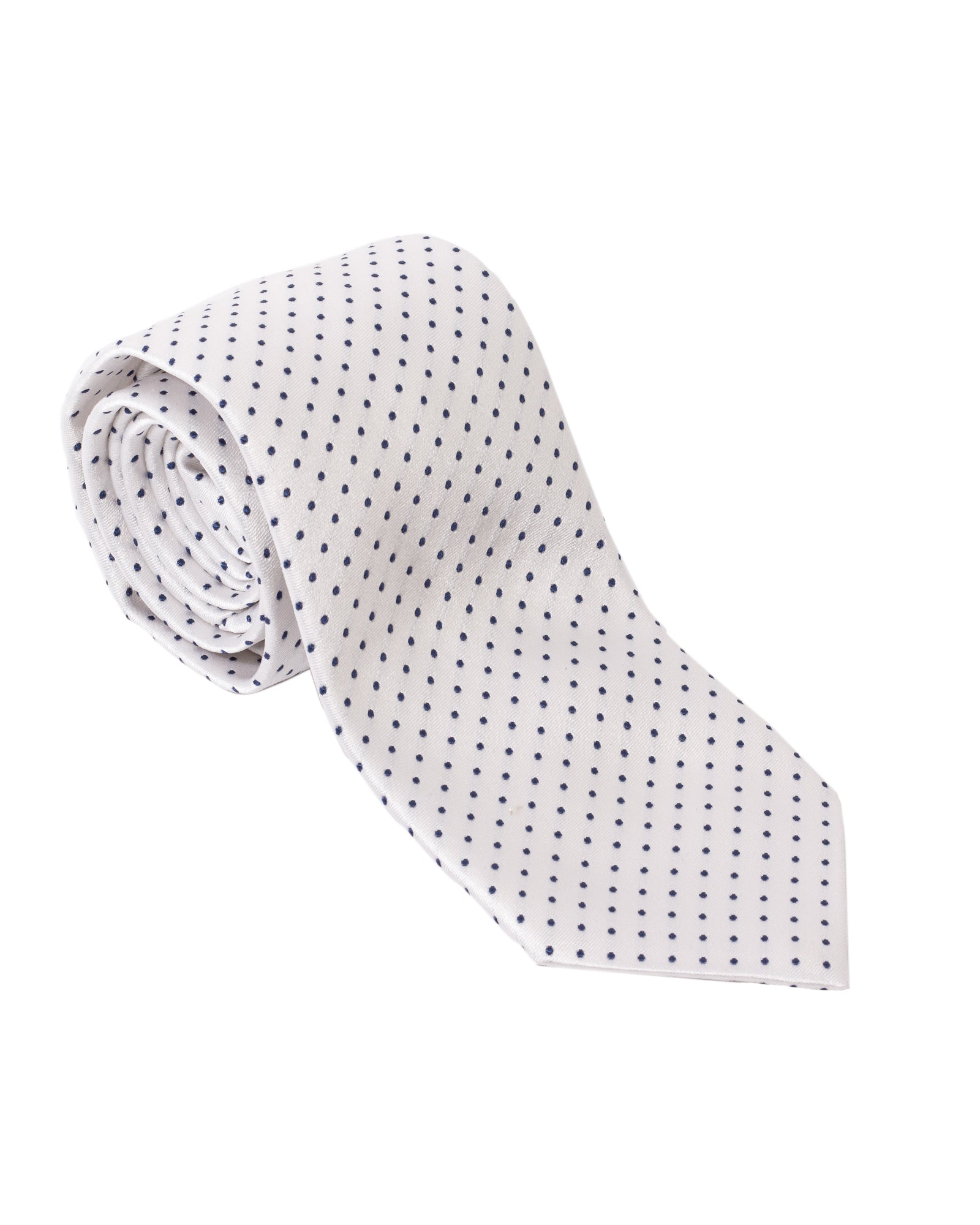 Fumagalli Polka Dot Tie - White