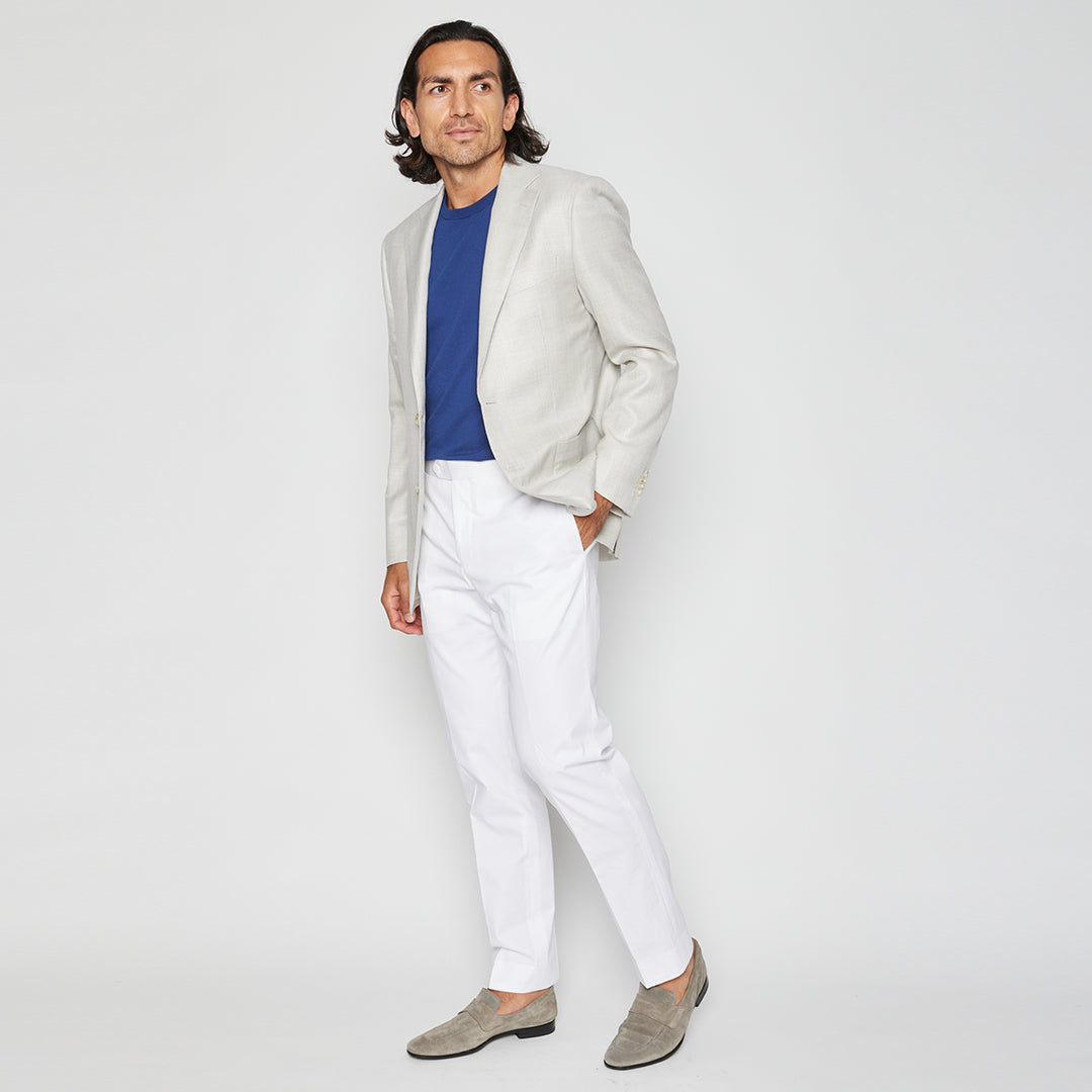 Marine Blue Ribbed T-Shirt - Lucky Last | 