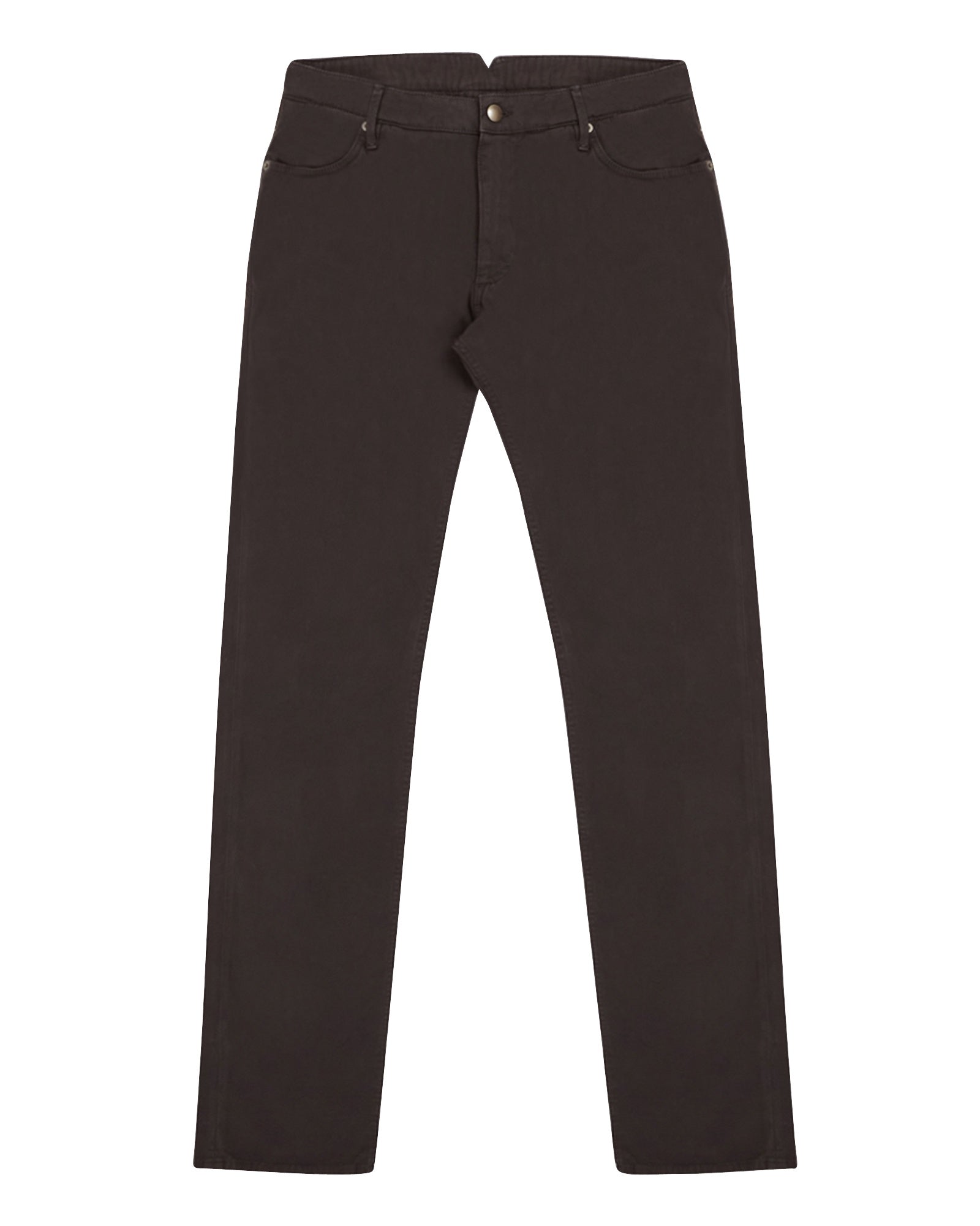 Dark Brown Broken Twill Five Pocket Pant - LUCKY LAST