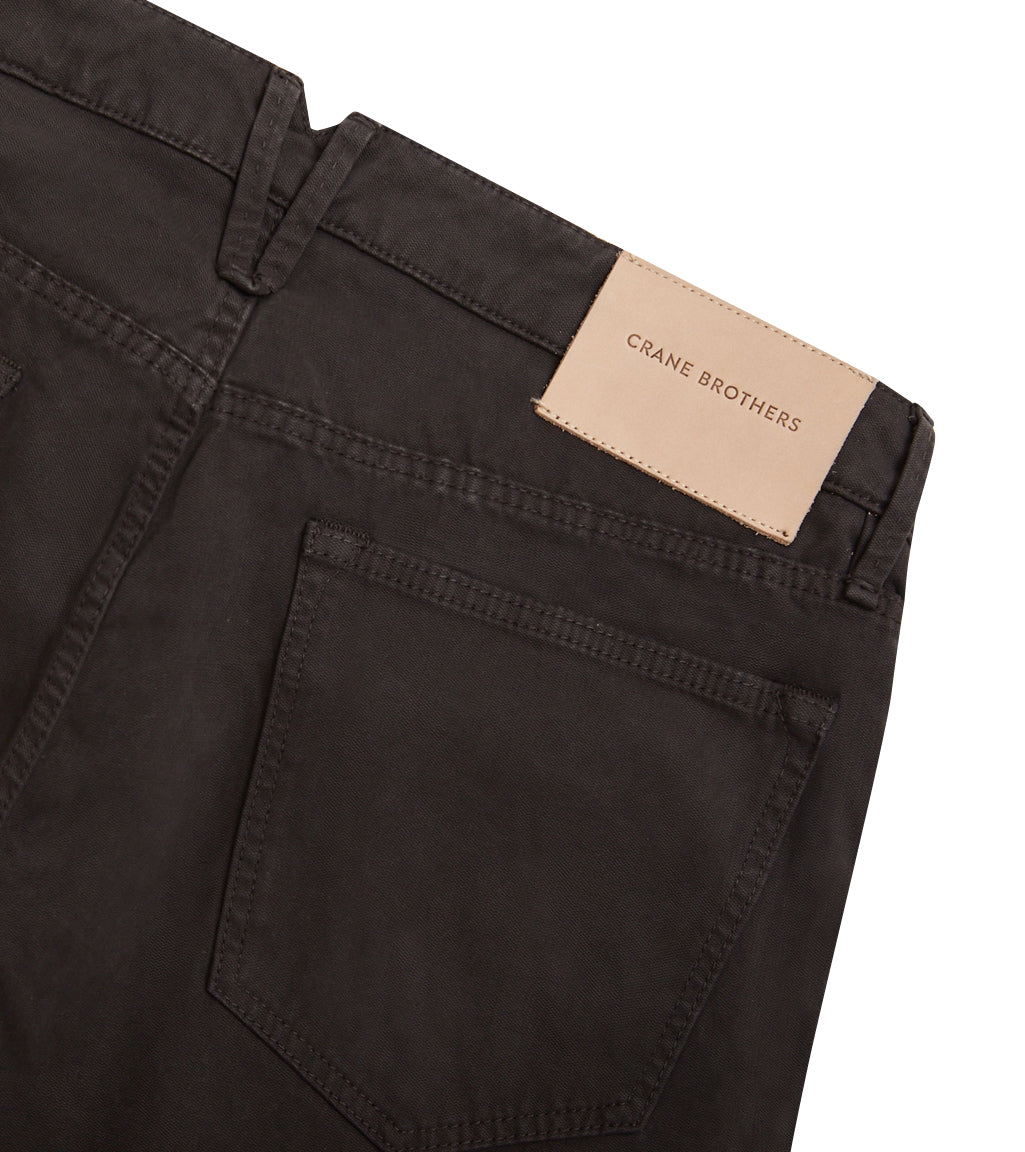 Dark Brown Broken Twill Five Pocket Pant - LUCKY LAST