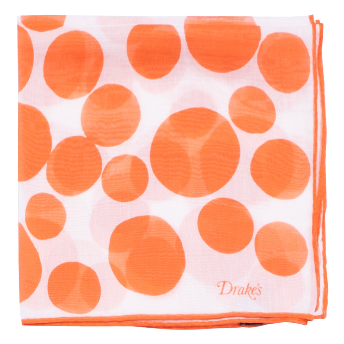 Drake's Cotton Silk Red Oversize Polka Dot Pochette - LUCKY LAST