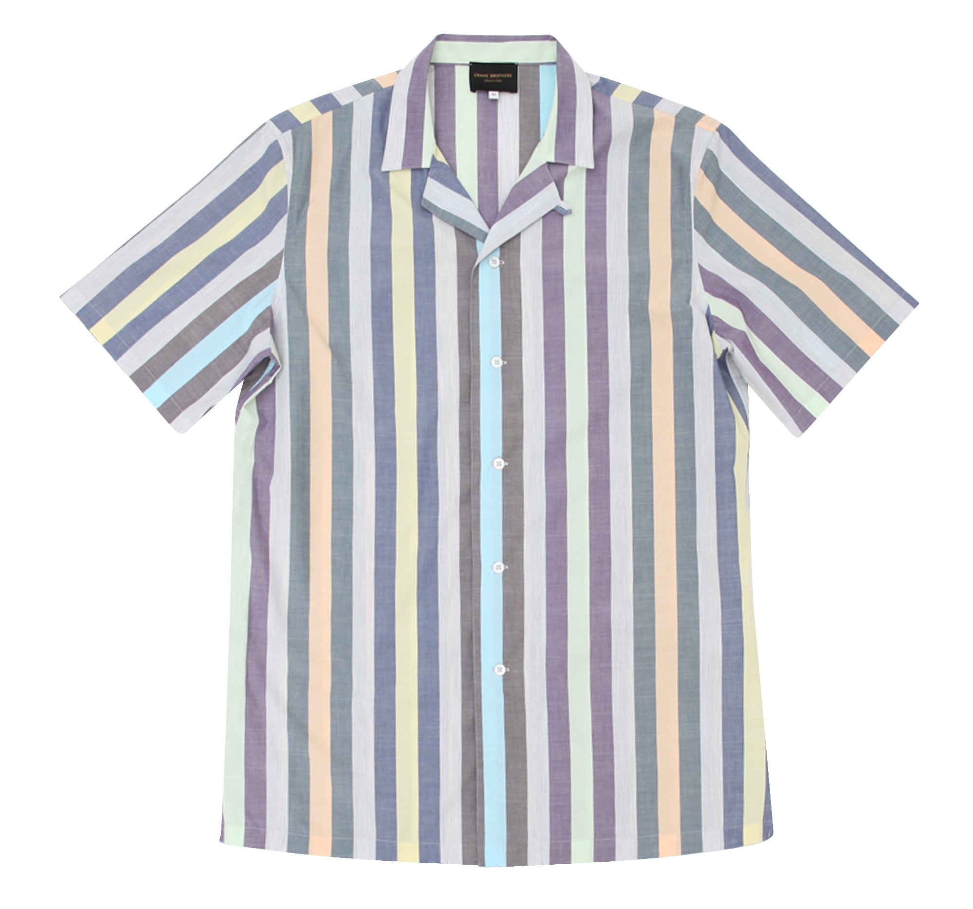Pastel Multi Stripe Camp Collar Shirt - LUCKY LAST