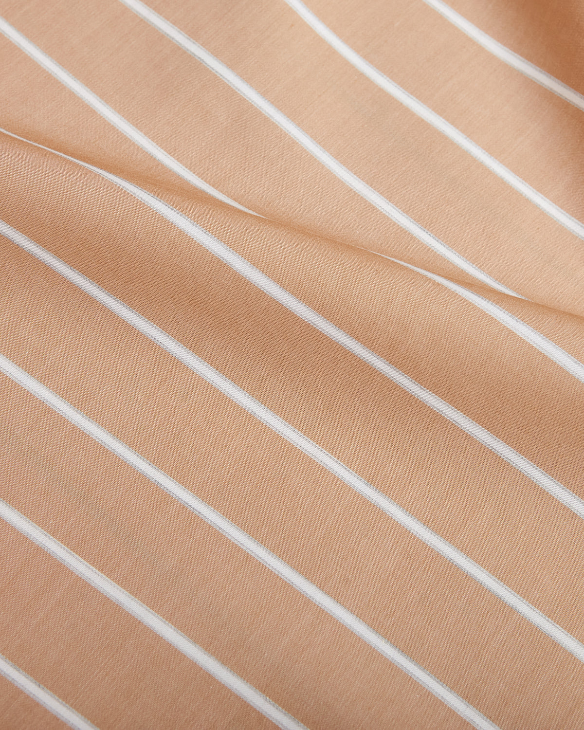 Wide Pinstripe Point Collar Shirt - Ecru