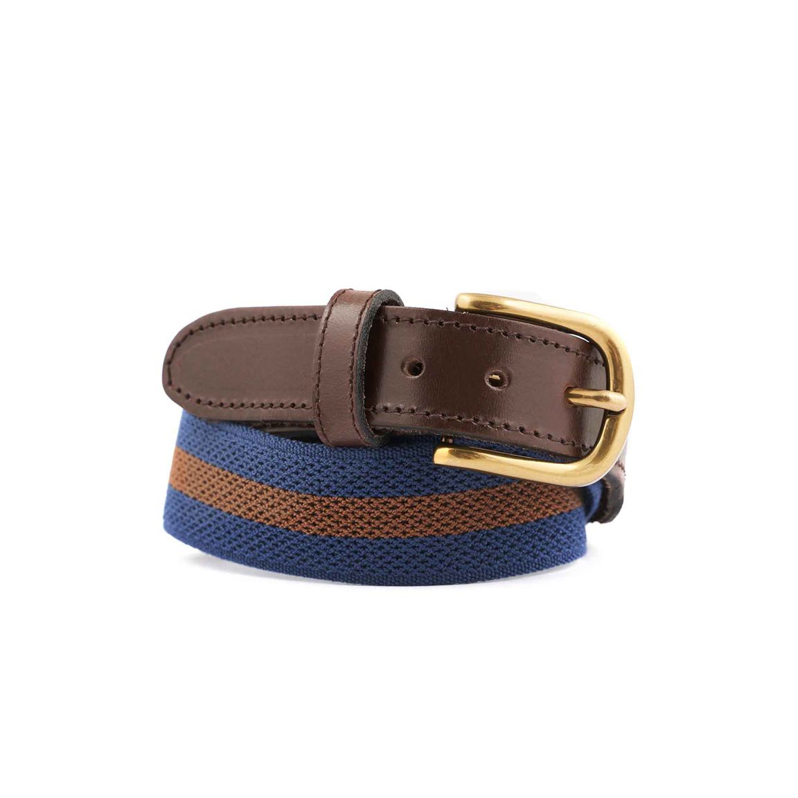 RAF Canvas Webbing Belt - Blue & Caramel
