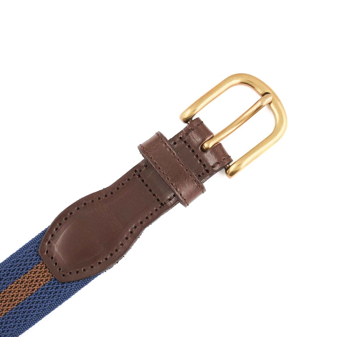 RAF Canvas Webbing Belt - Blue & Caramel