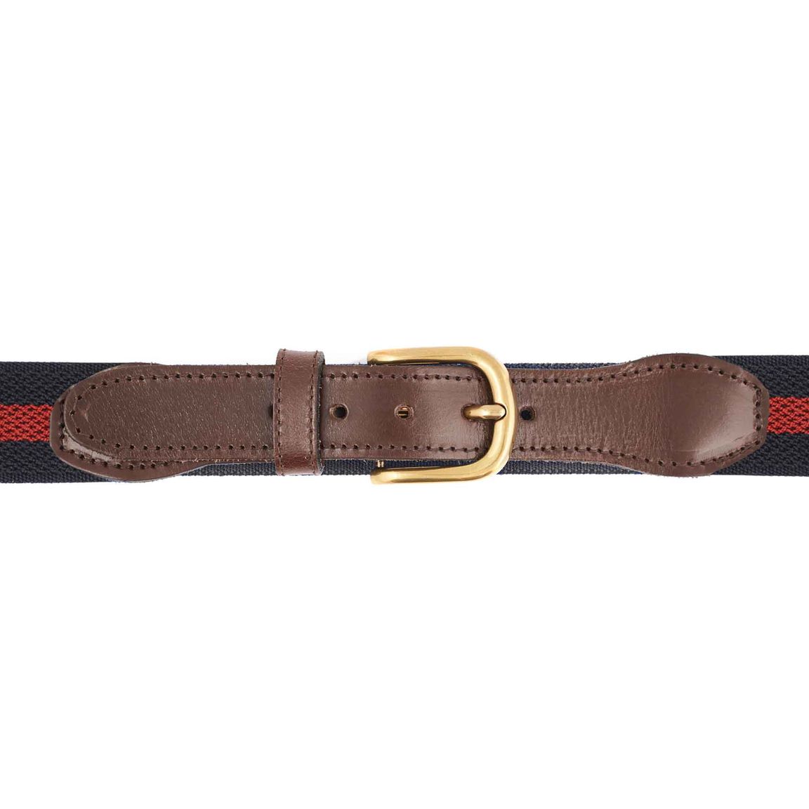 Canvas Webbing Belt - Navy & Red Stripe LUCKY LAST