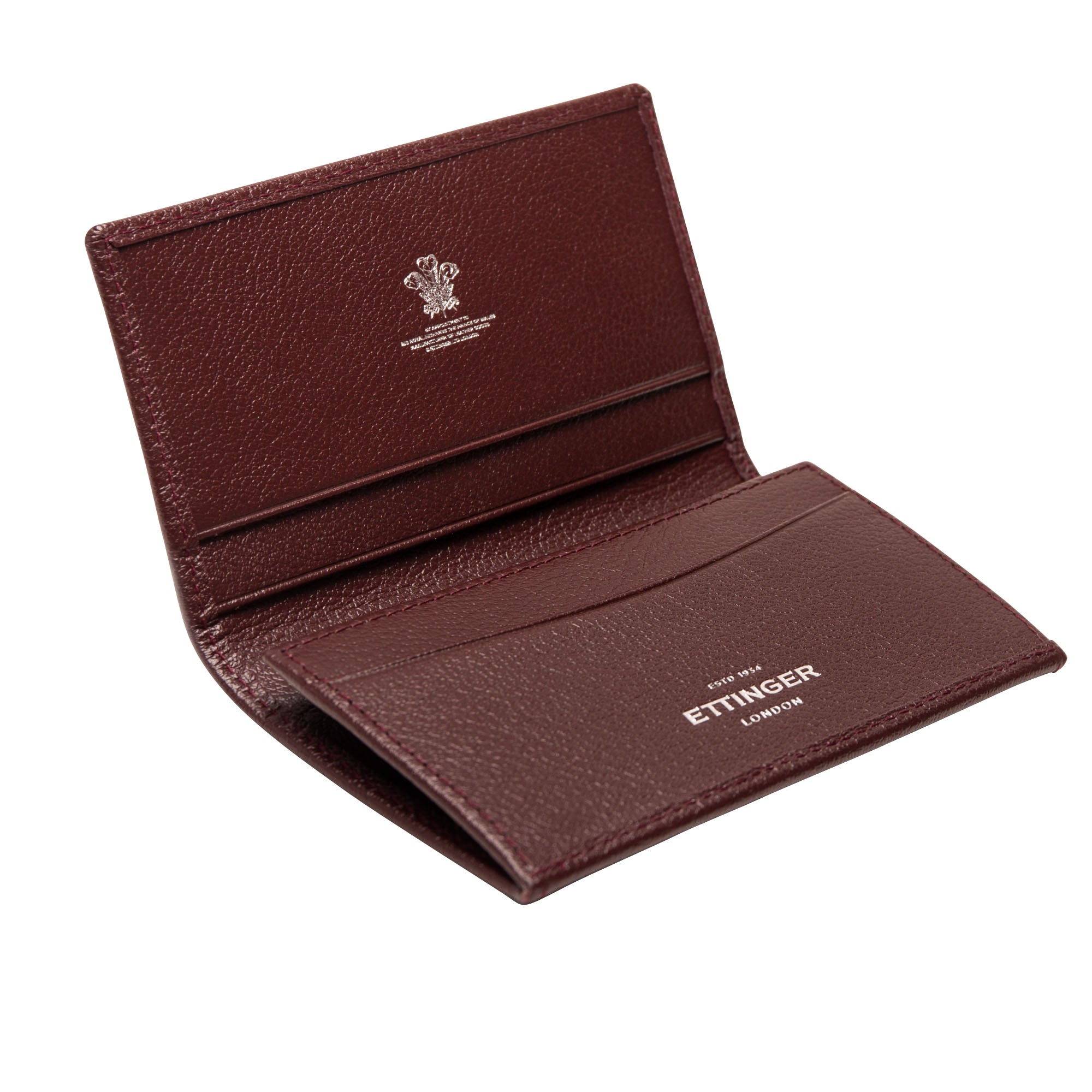 Ettinger Capra Leather Visiting Card Case - Bordeaux