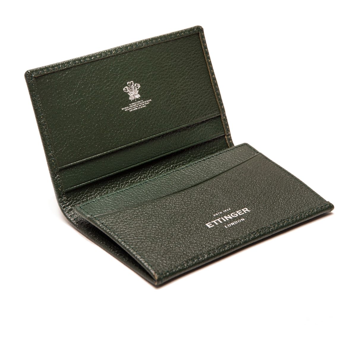 Ettinger Capra Leather Visiting Card Case - Forest Green
