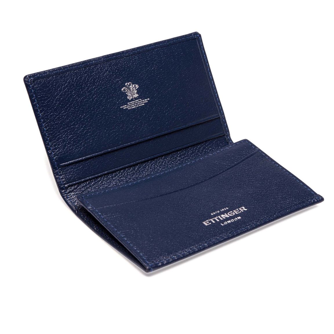 Ettinger Capra Leather Visiting Card Case - Marine Blue
