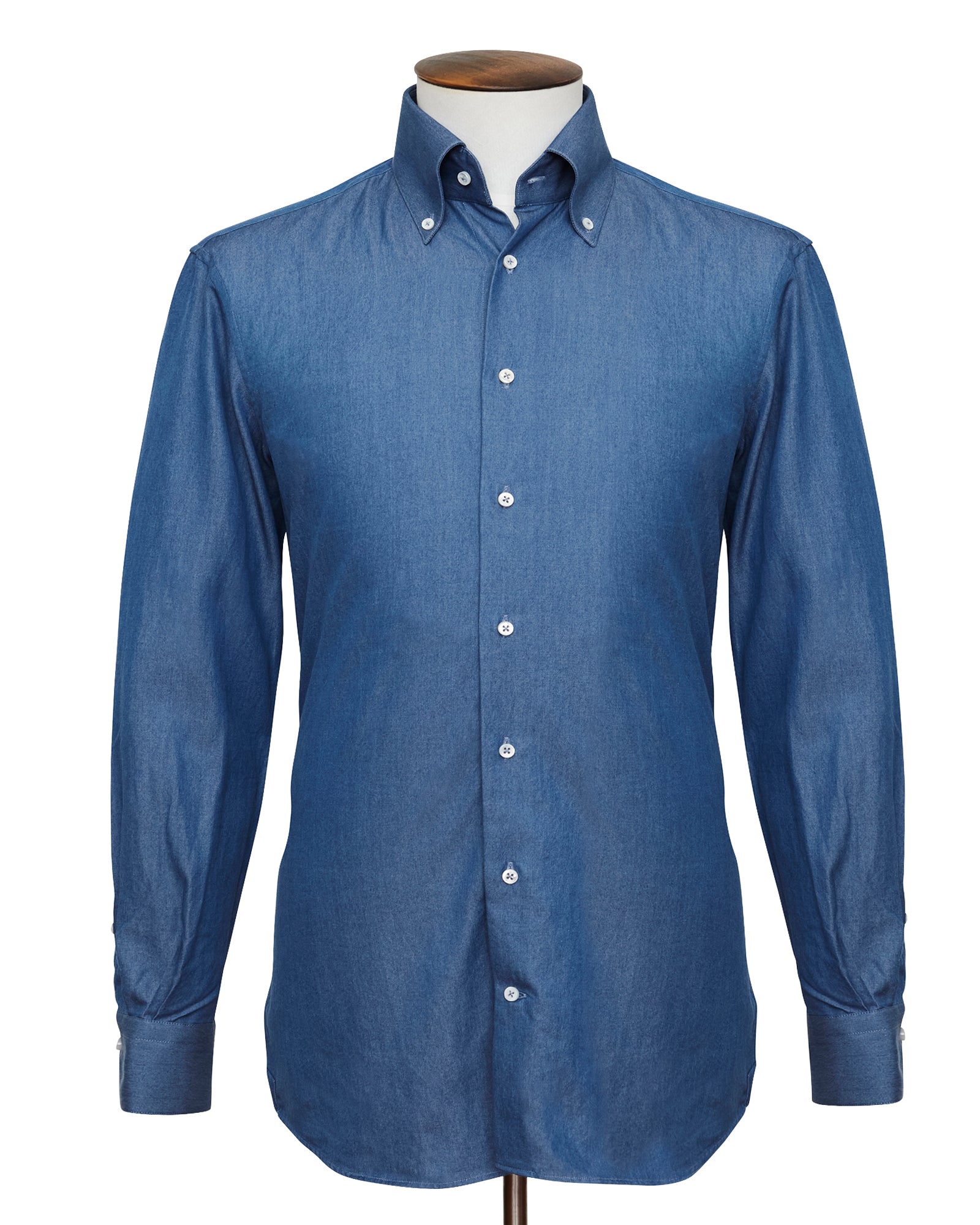 Mid Blue Denim Button-Down Shirt - LUCKY LAST