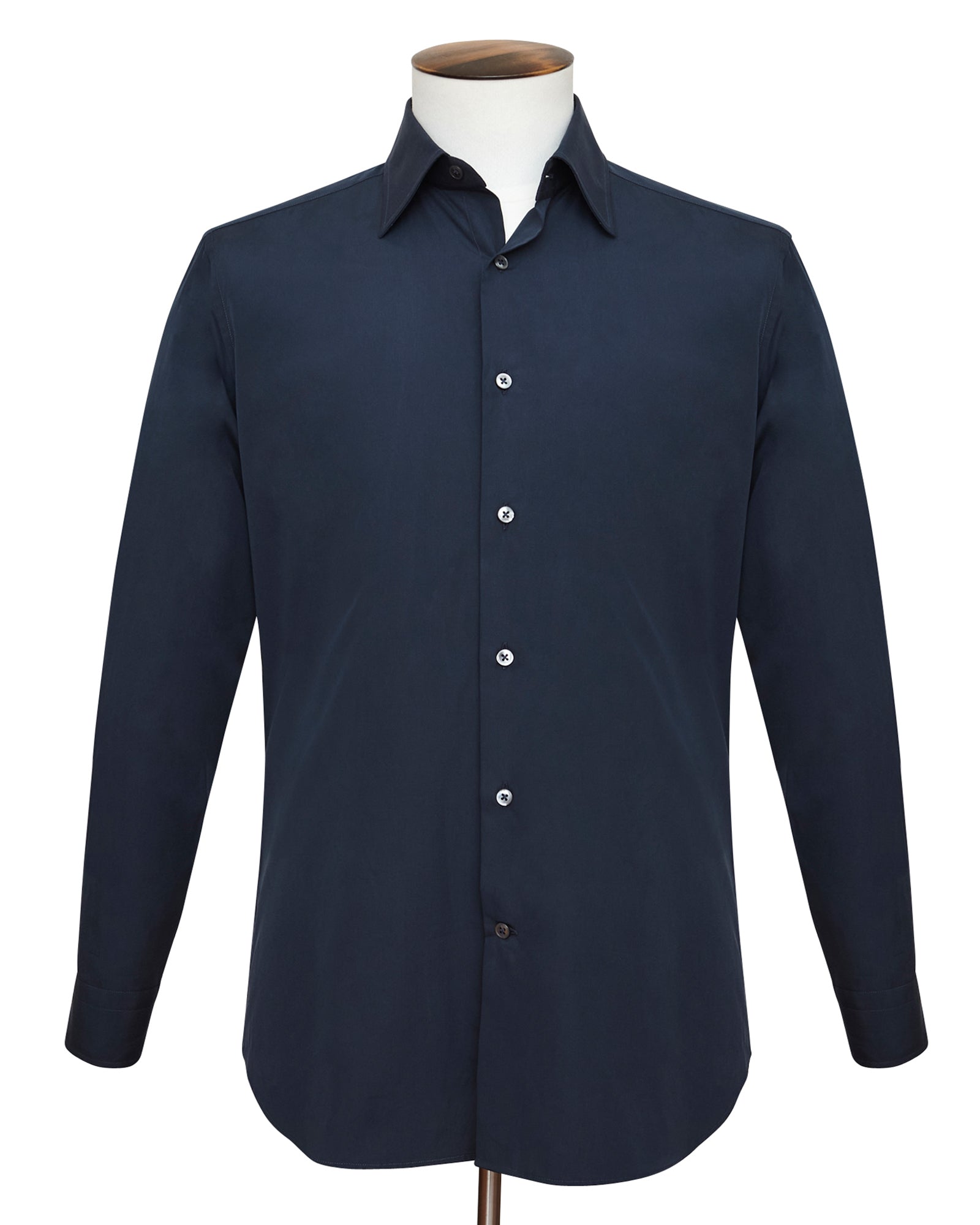 Poplin Spread Collar Shirt - Navy