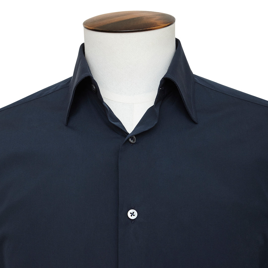Poplin Spread Collar Shirt - Navy