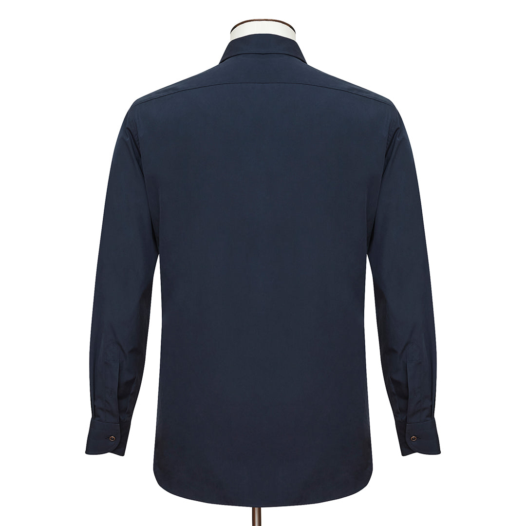 Poplin Spread Collar Shirt - Navy