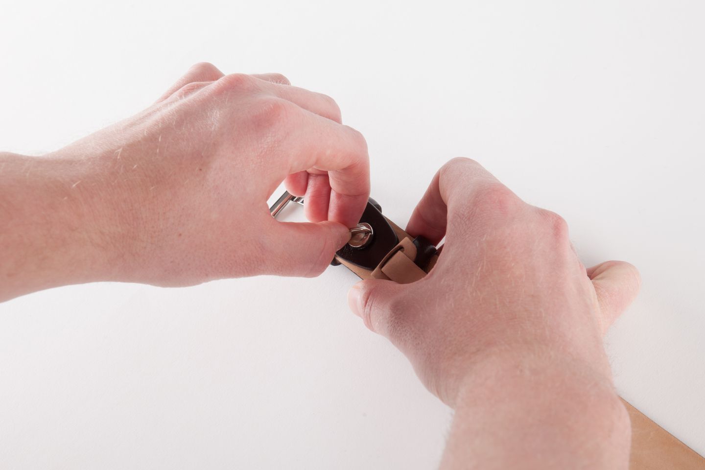 Polished Calf Leather Belt - Tan