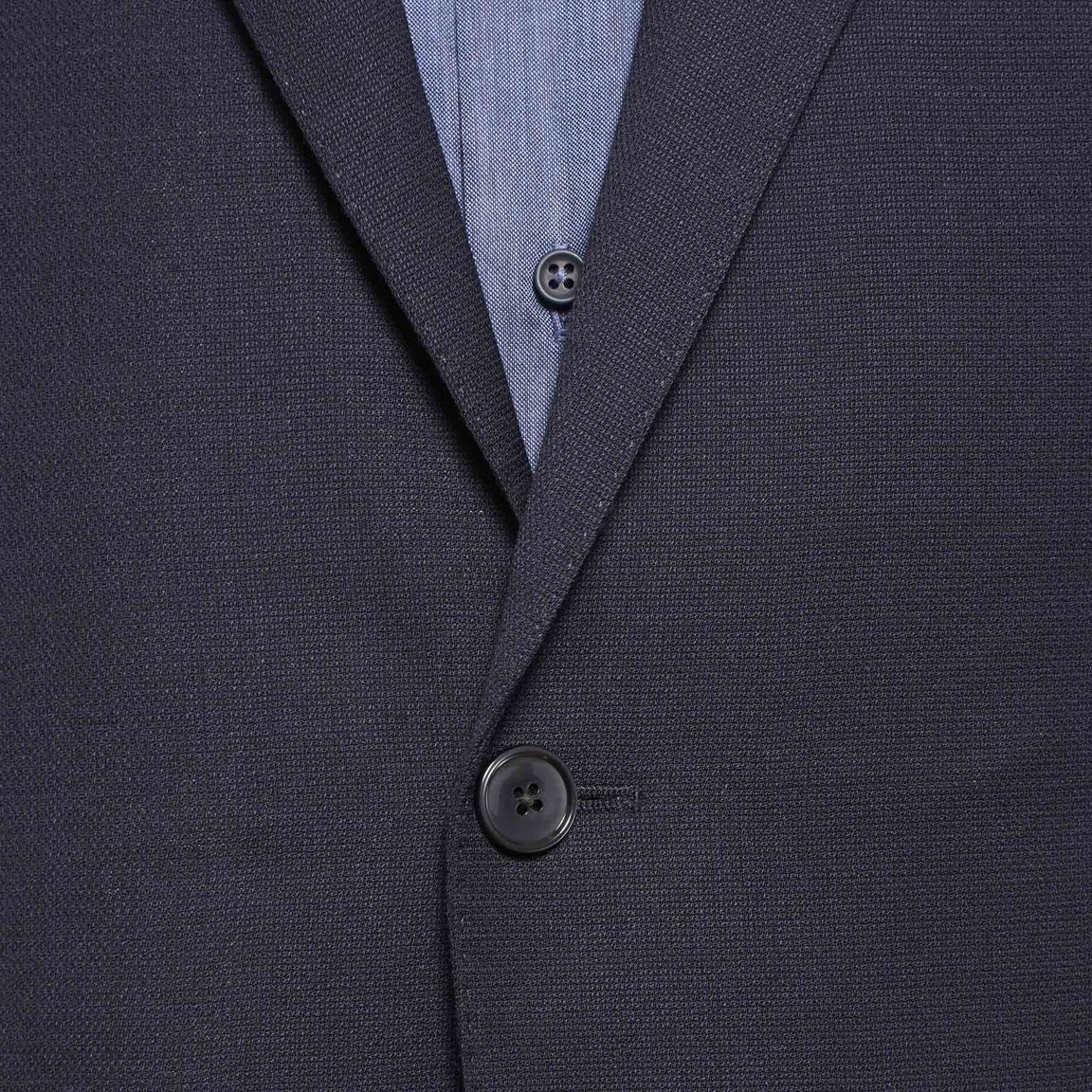 Indigo Navy Wool Stretch Two-Button Jacket - Lucky Last