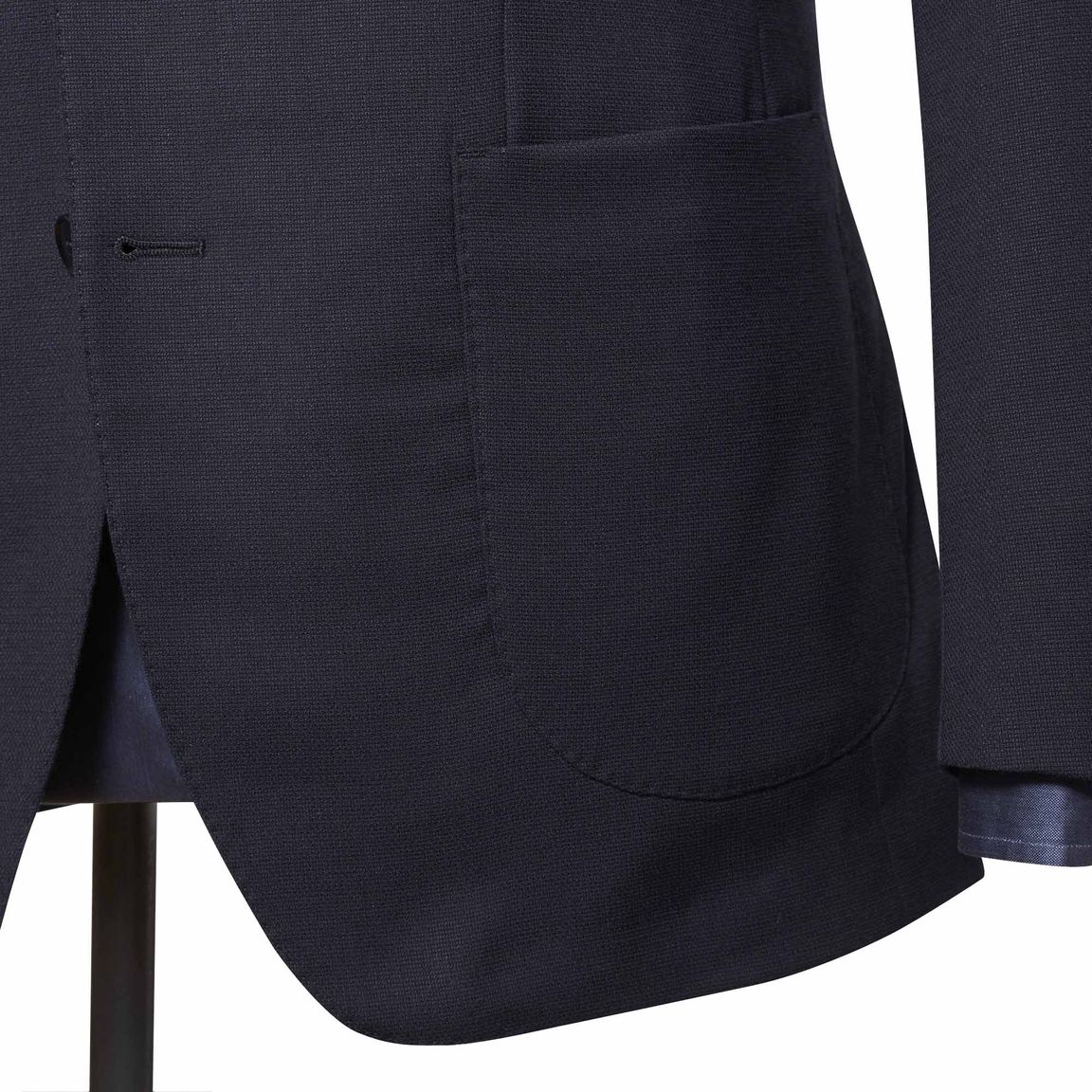 Indigo Navy Wool Stretch Two-Button Jacket - Lucky Last