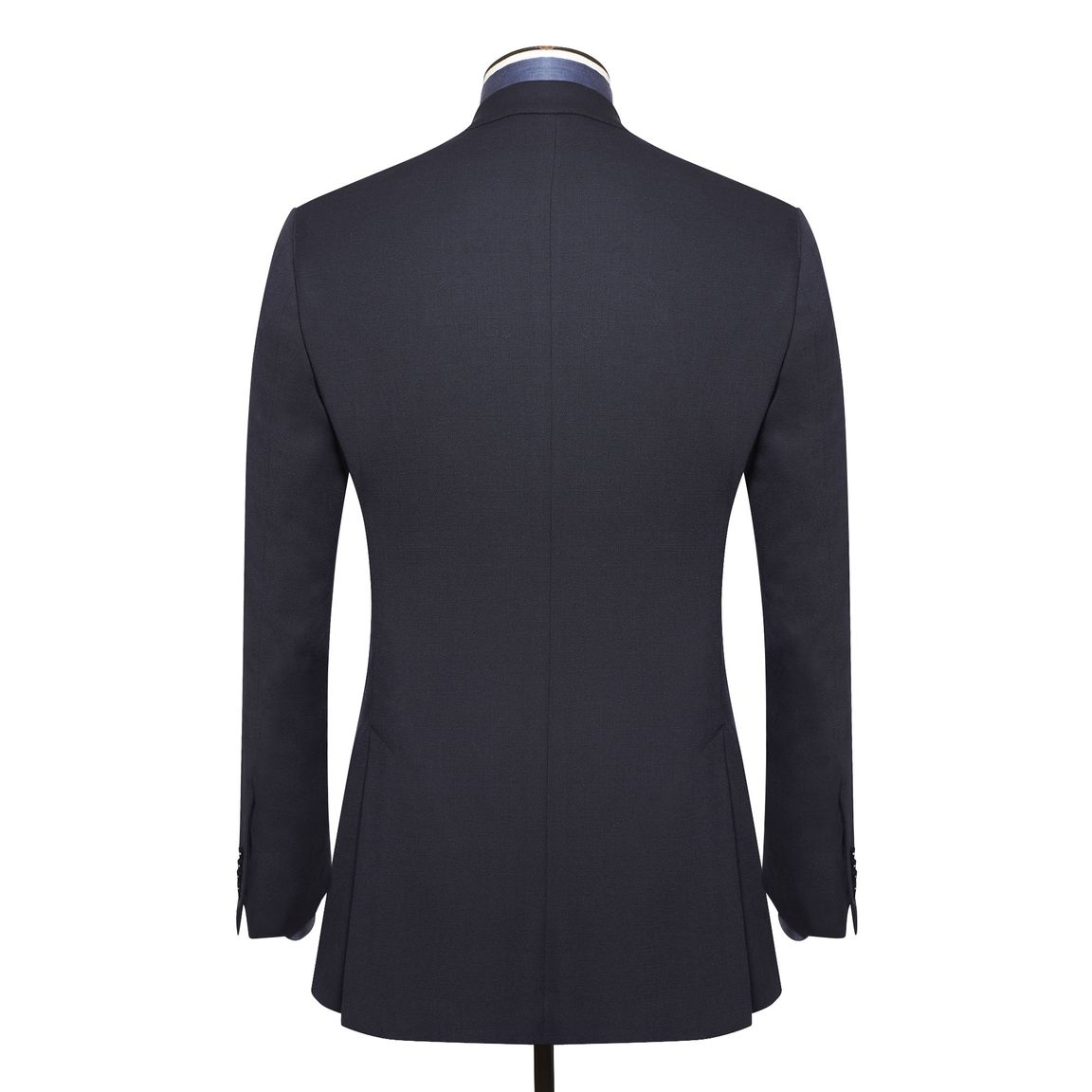 Indigo Navy Wool Stretch Two-Button Jacket - Lucky Last
