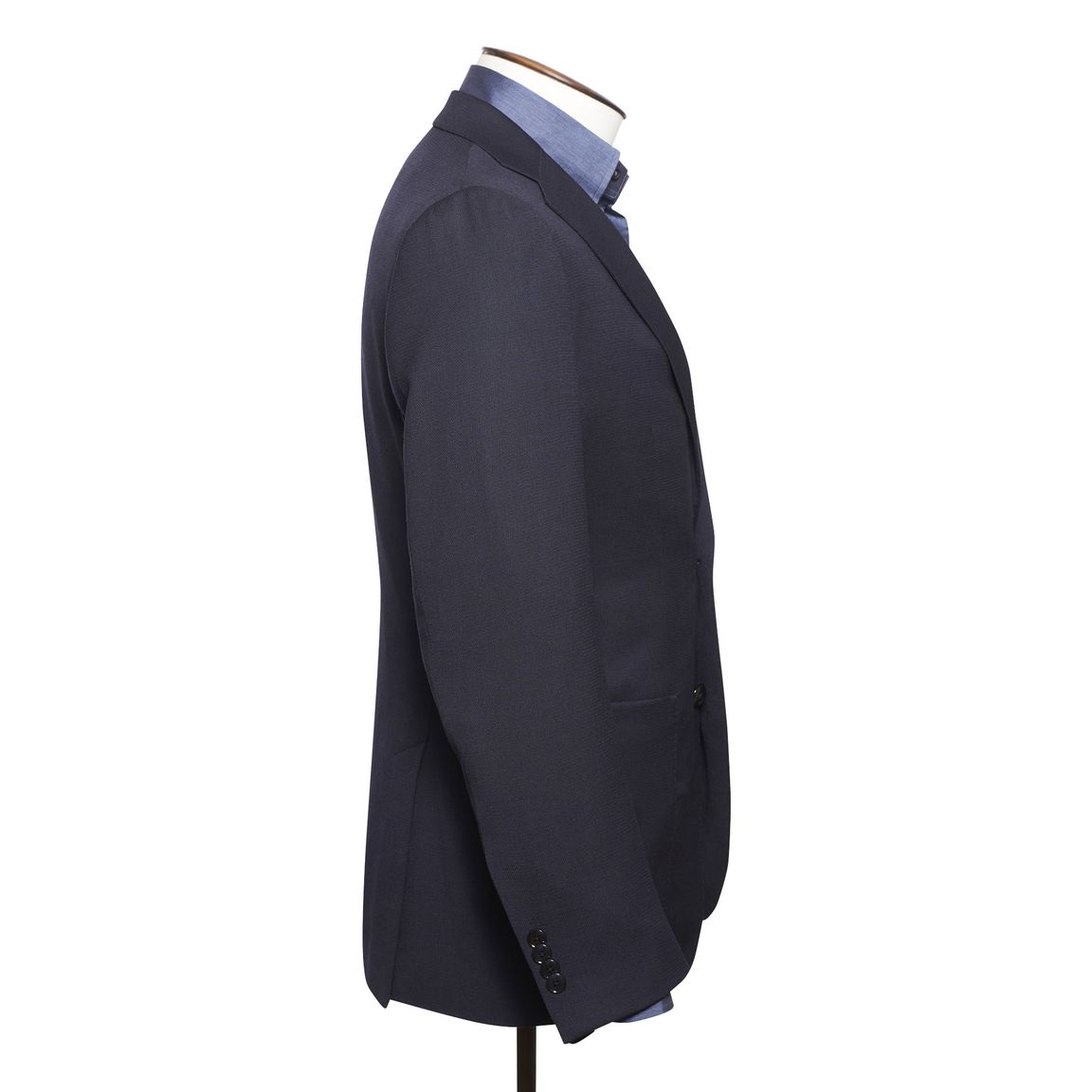 Indigo Navy Wool Stretch Two-Button Jacket - Lucky Last