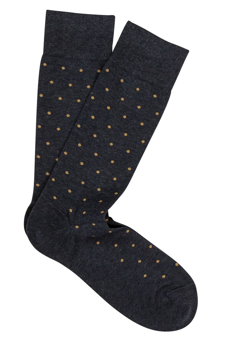 Marcoliani Polka Dot Pima Cotton Socks - Dark Blue Denim