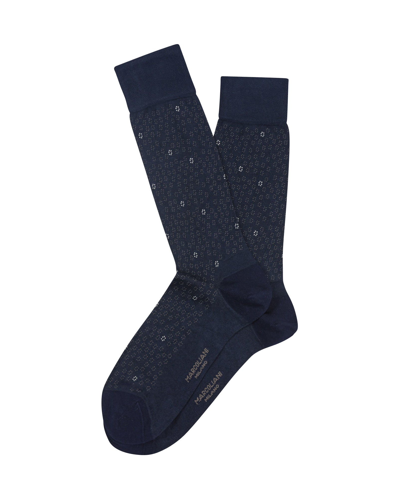 Marcoliani Flannel Luxury Micro Flowers Socks - Grey