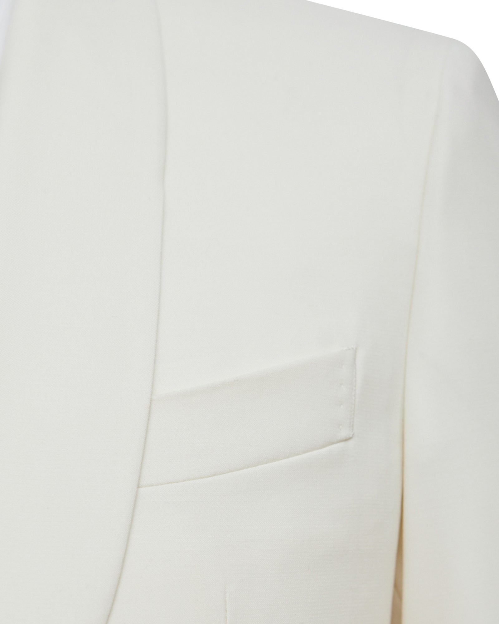 Off-White Wool Faille Smoking Jacket - Minor Mark on Lapel