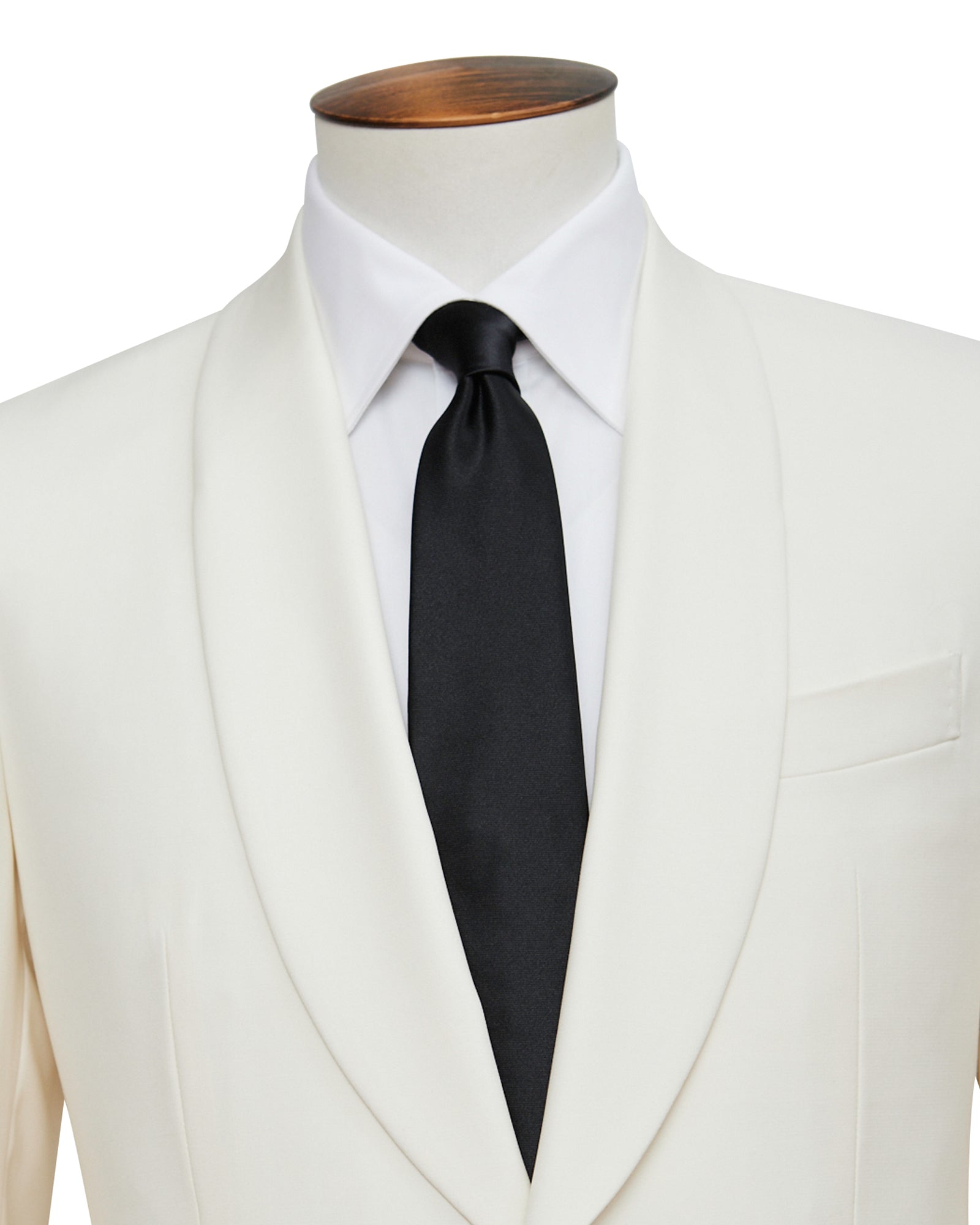 Off-White Wool Faille Smoking Jacket - Minor Mark on Lapel