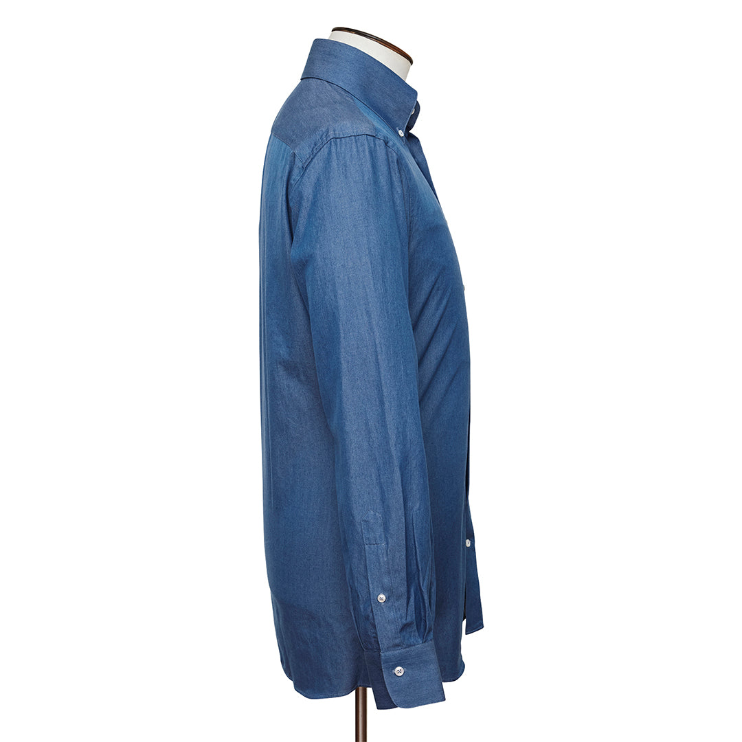 Mid Blue Denim Button-Down Shirt - LUCKY LAST