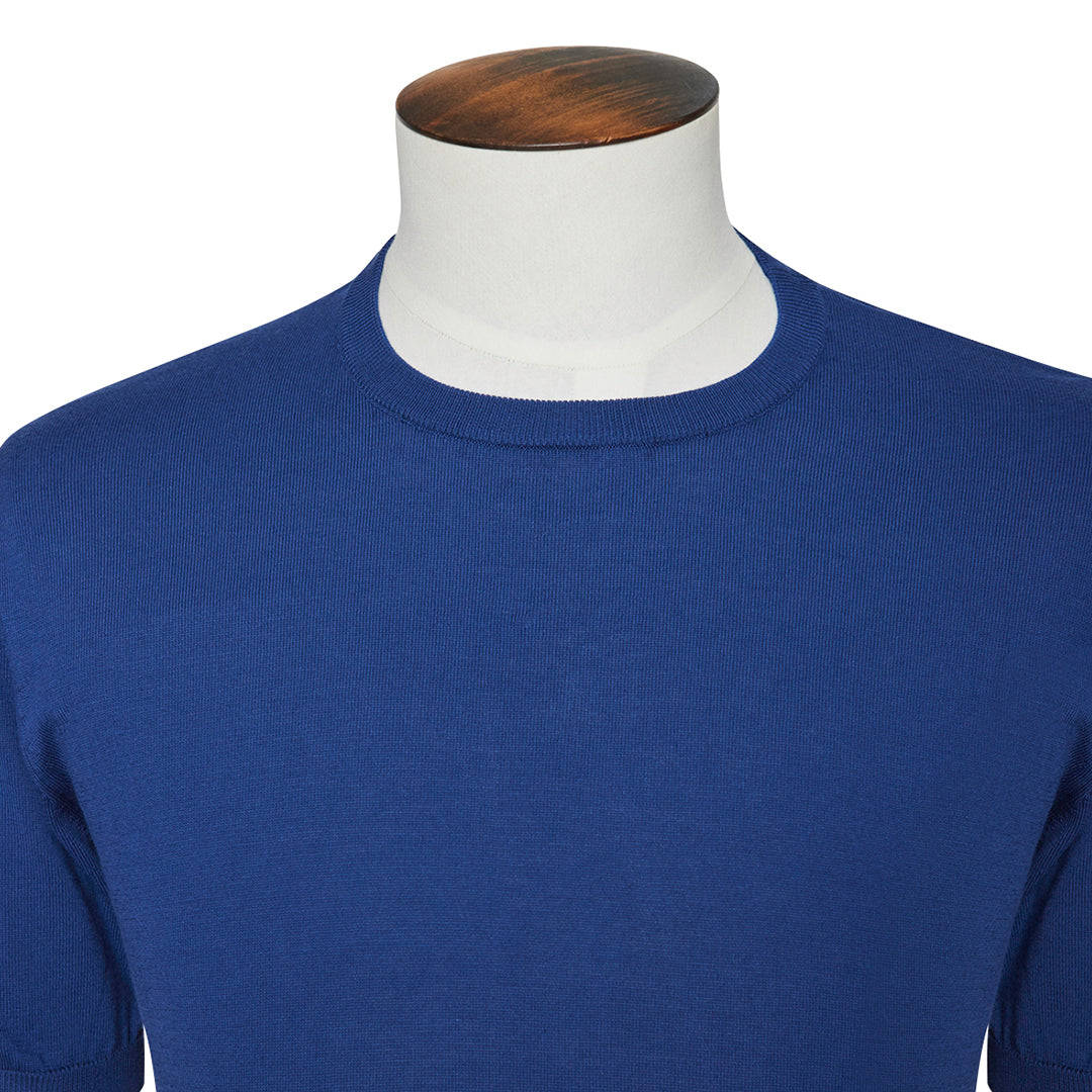Marine Blue Ribbed T-Shirt - Lucky Last