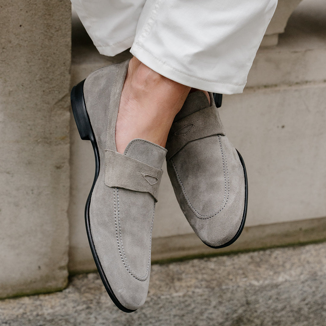 Suede Soft Loafer - Mid Grey
